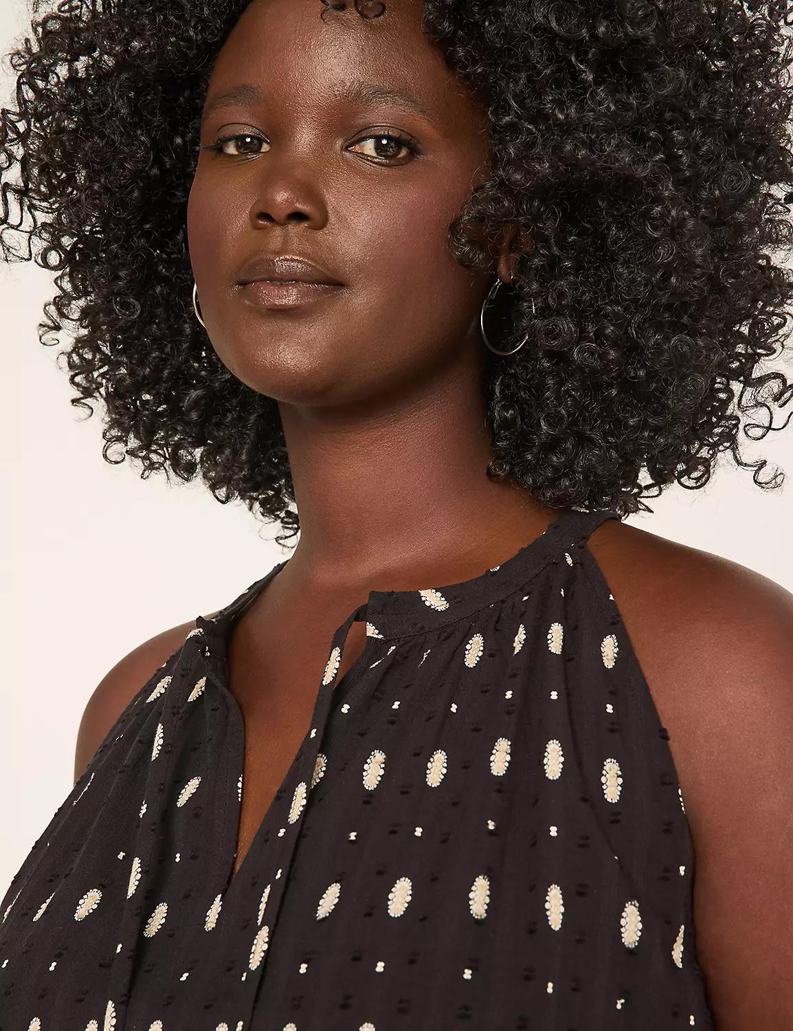 Swing Split-Neck Halter Popover Top Product Image