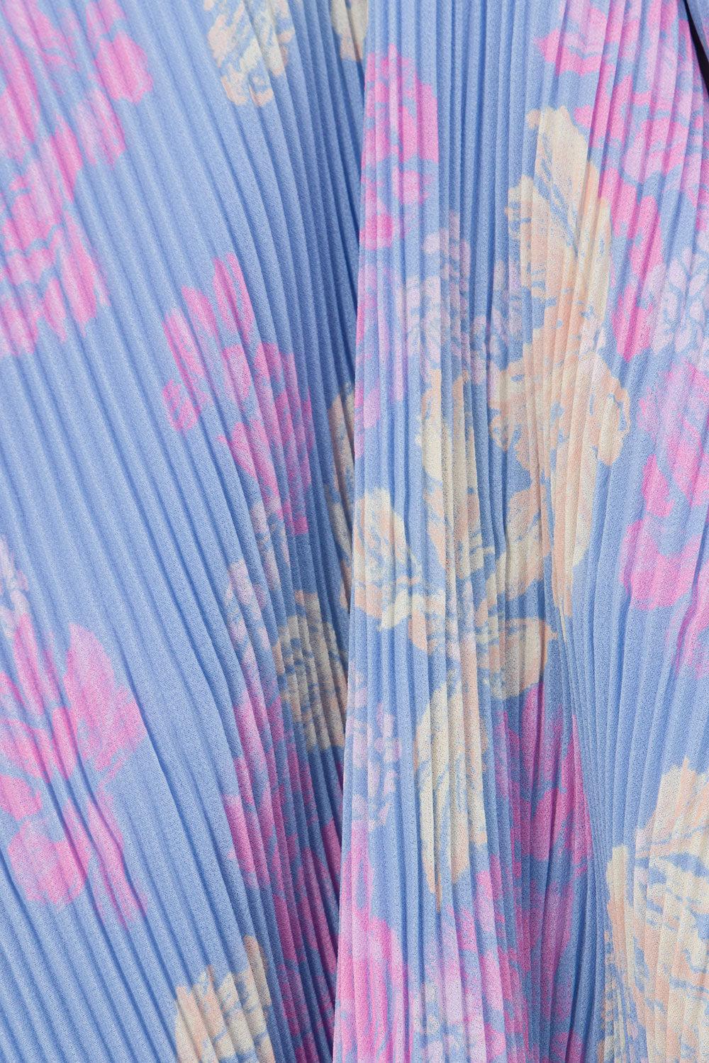 Domino Pleated Top - Iris Vacay Product Image