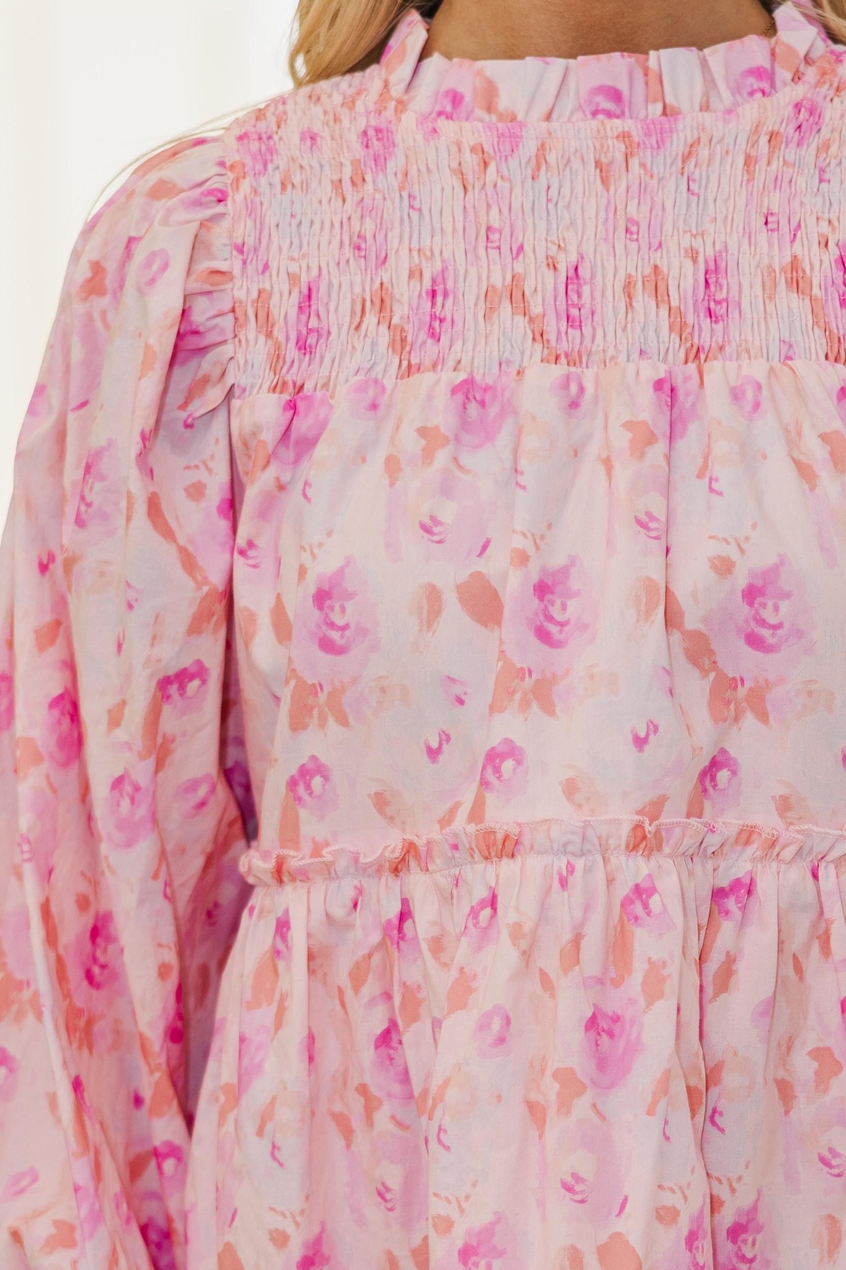 NURSING COLLECTION: Be Your Best Pink Floral Babydoll Dress Female Product Image