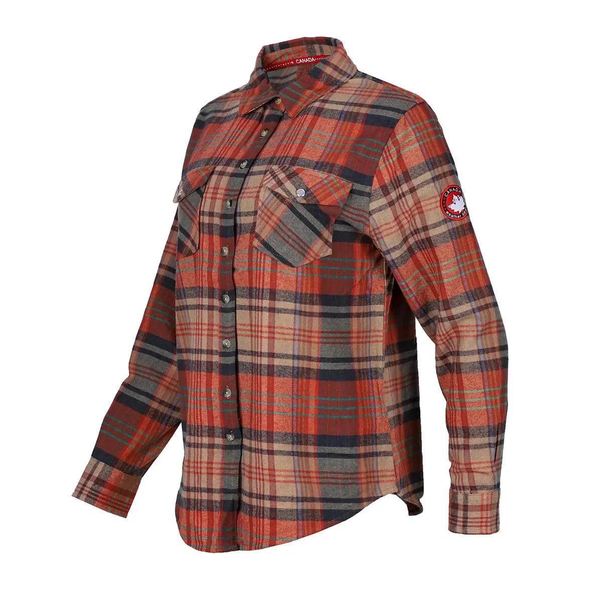 Canada Weather Gear Women's Vintage Plaid Double Pocket Shirt Female Product Image