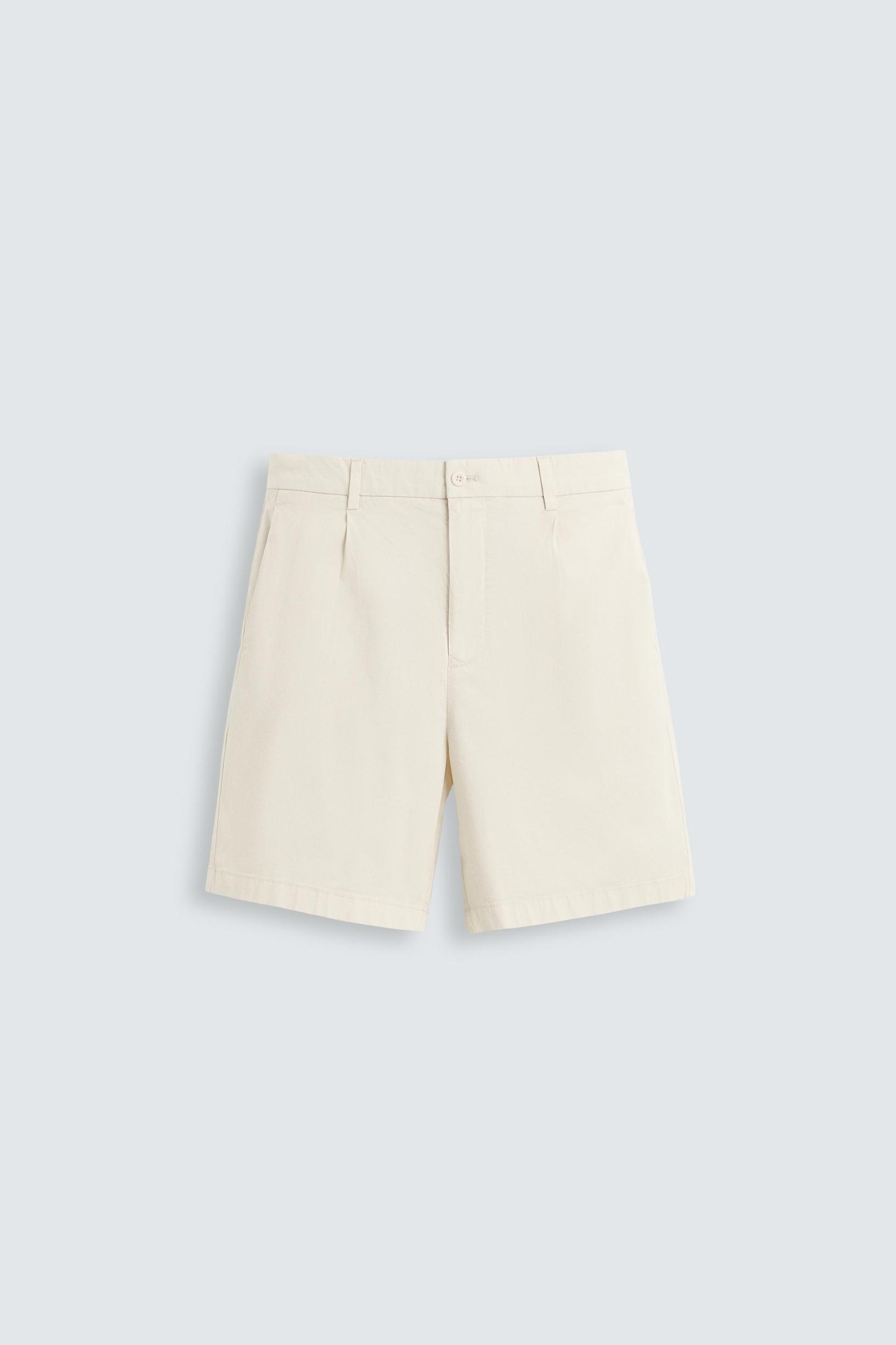 REGULAR FIT PLEATED BERMUDA SHORTS Product Image