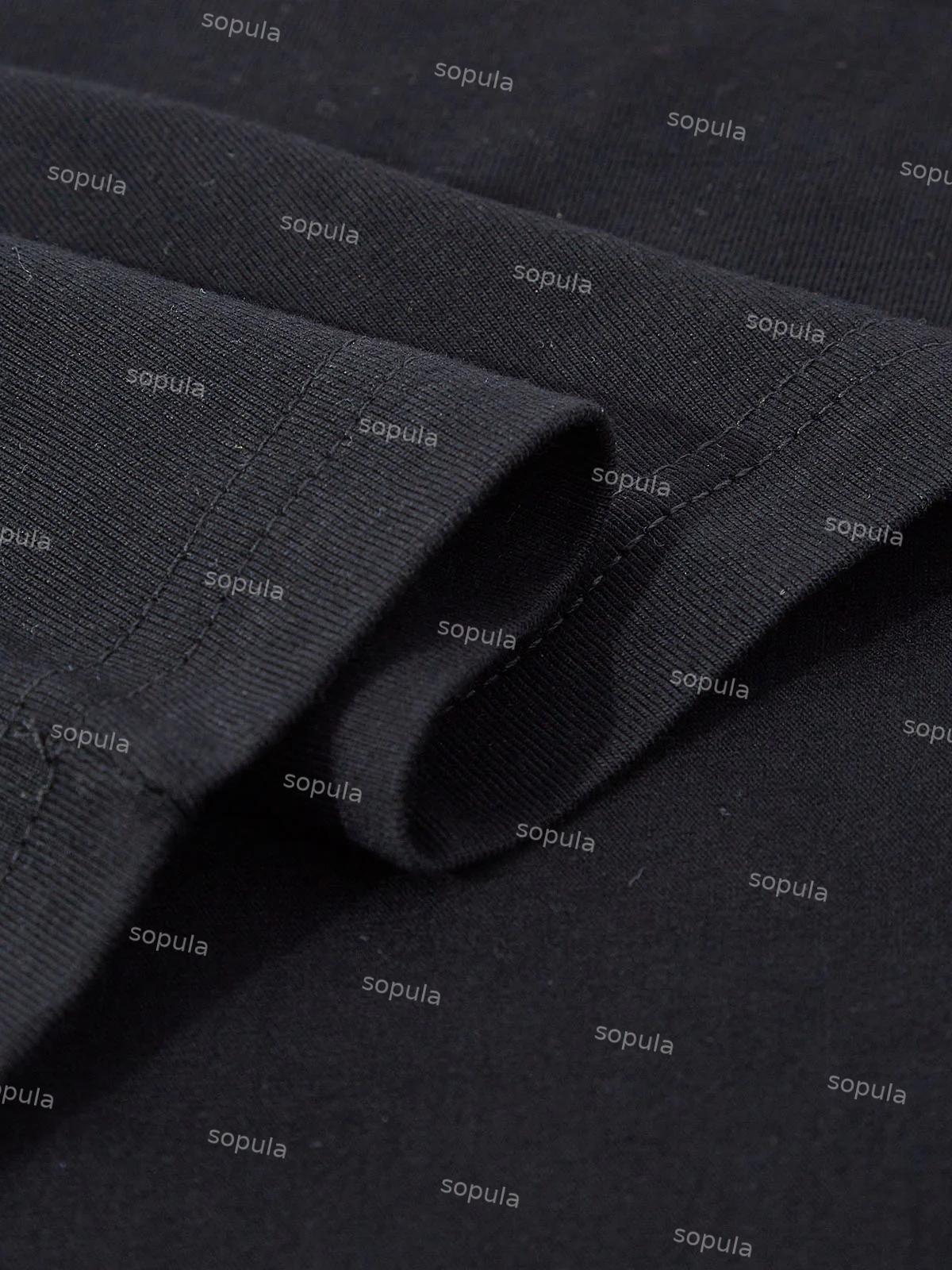 Vintage Street Portrait Graphic Print Cotton T-shirt Product Image