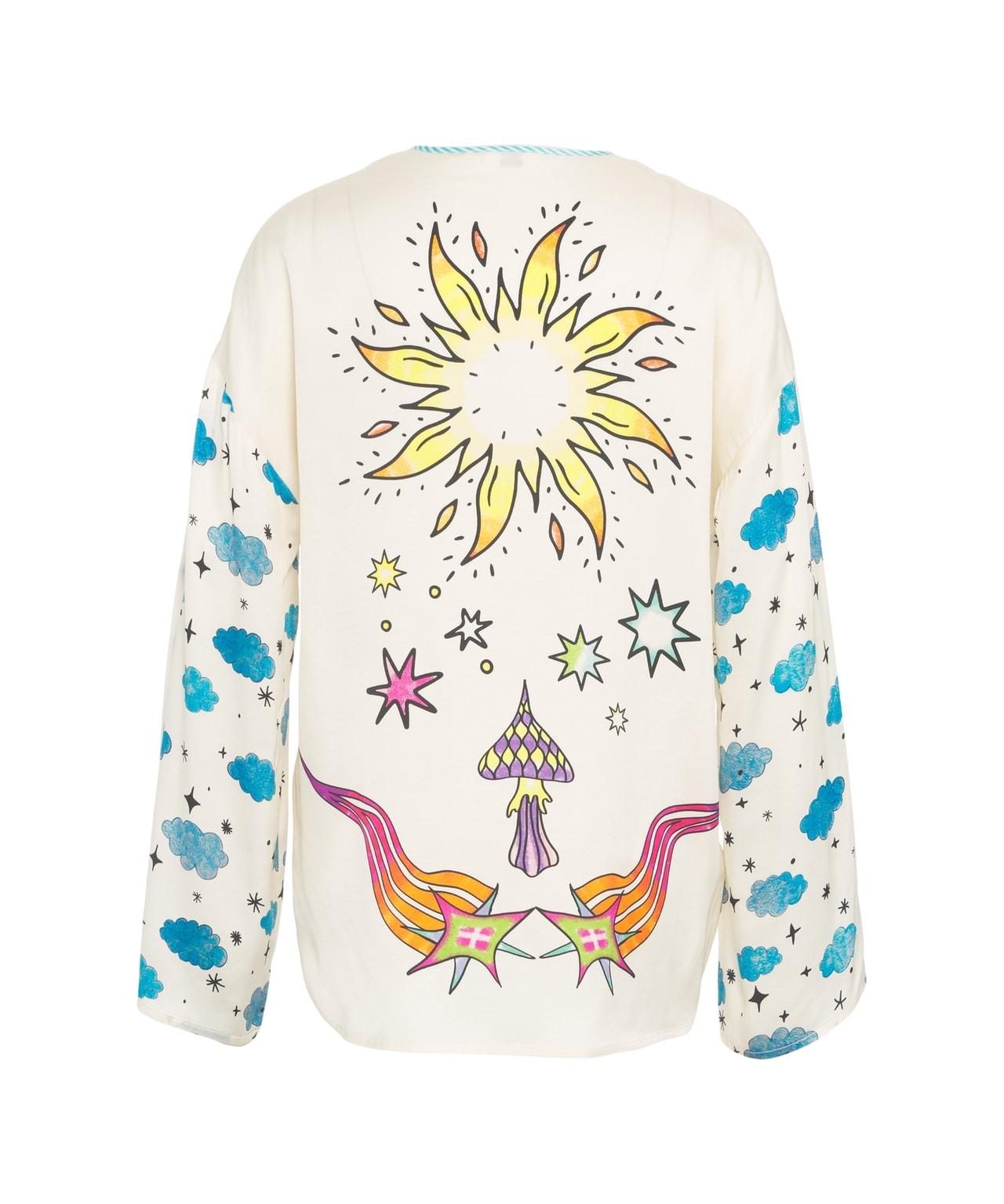 Satin blouse with print Product Image