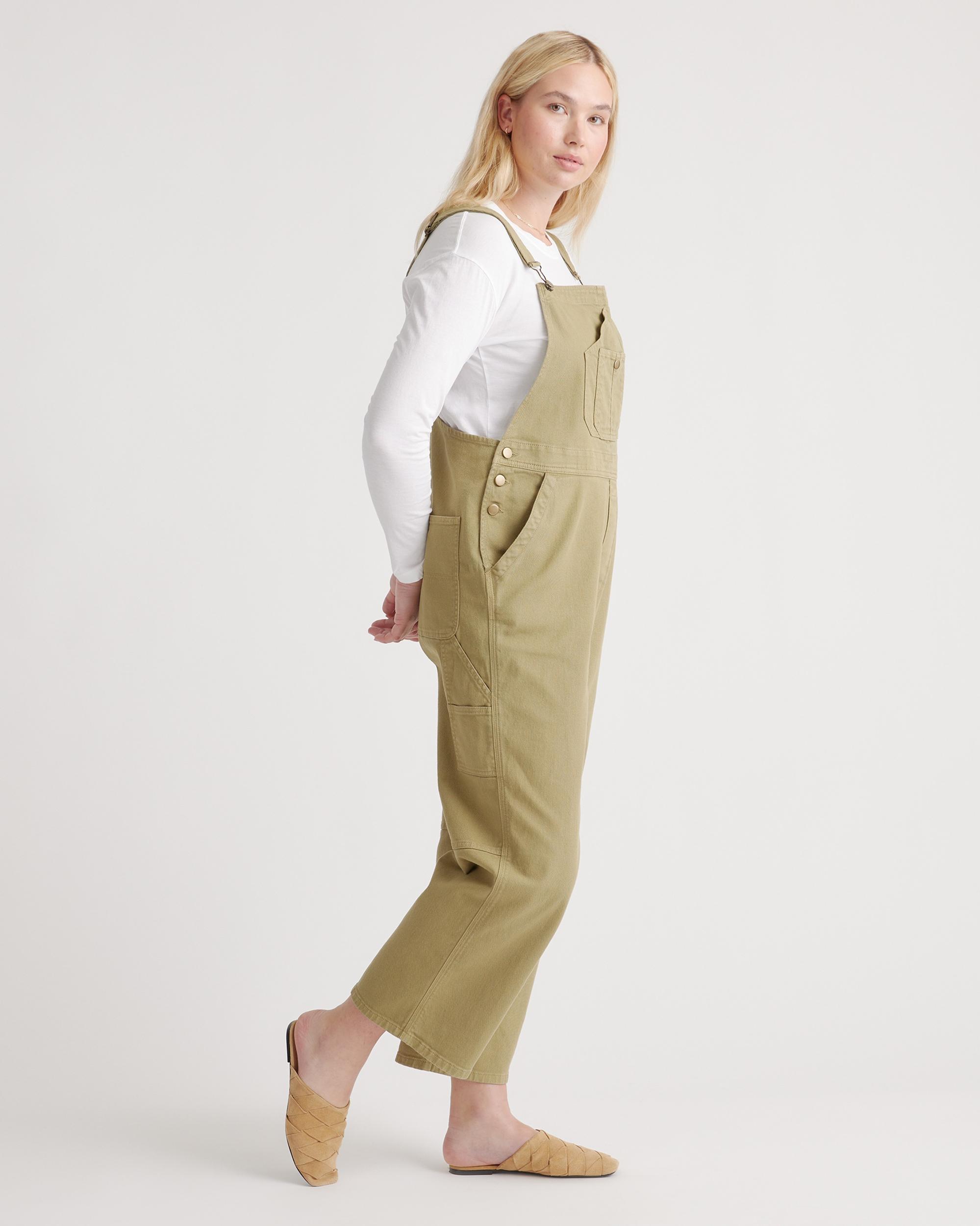 Quince | Women's Organic Stretch Cotton Twill Relaxed Overalls Size XL, Organic Cotton Product Image