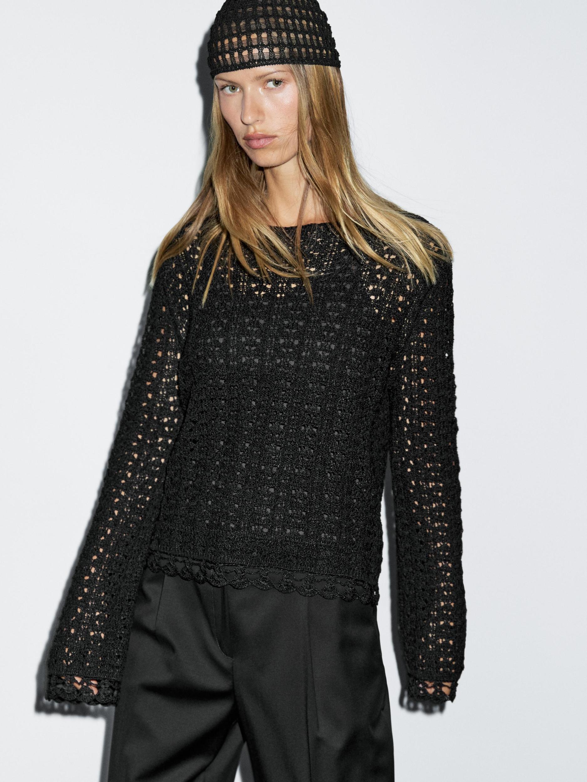 Openwork crochet hat Product Image