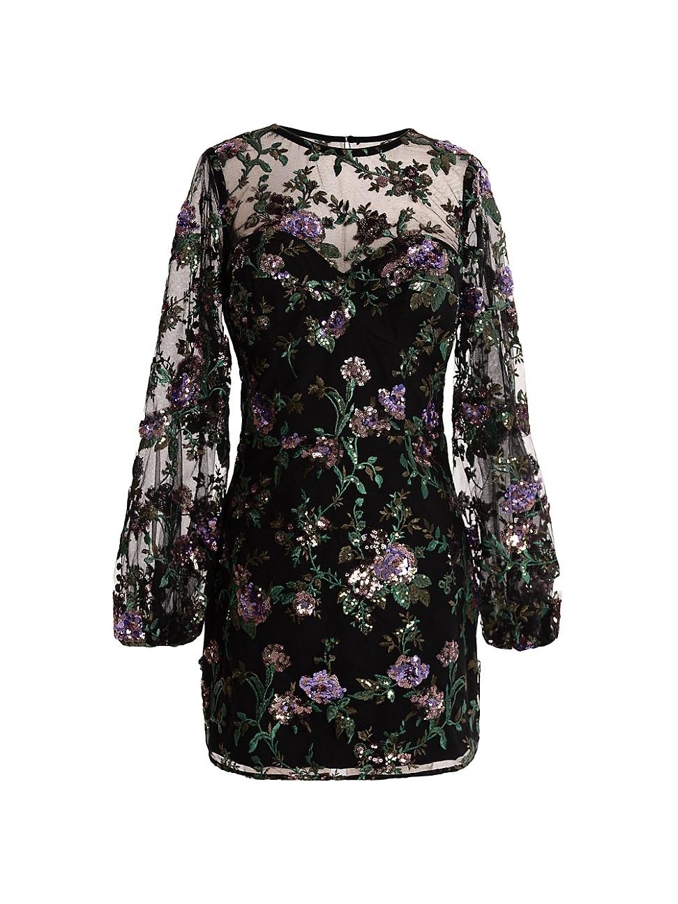 Womens Mila Floral Organza Minidress Product Image
