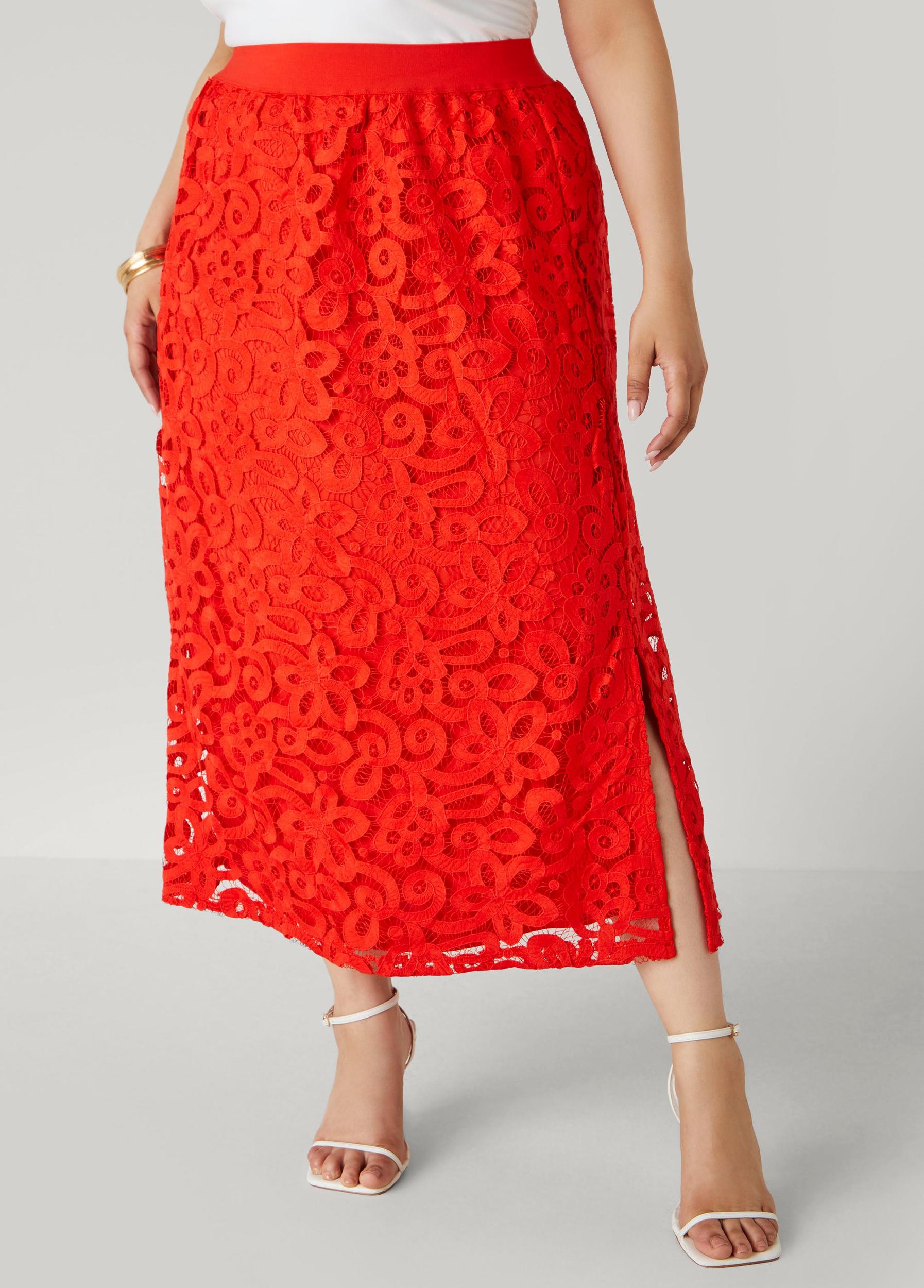 Corded Lace Maxi Skirt Product Image