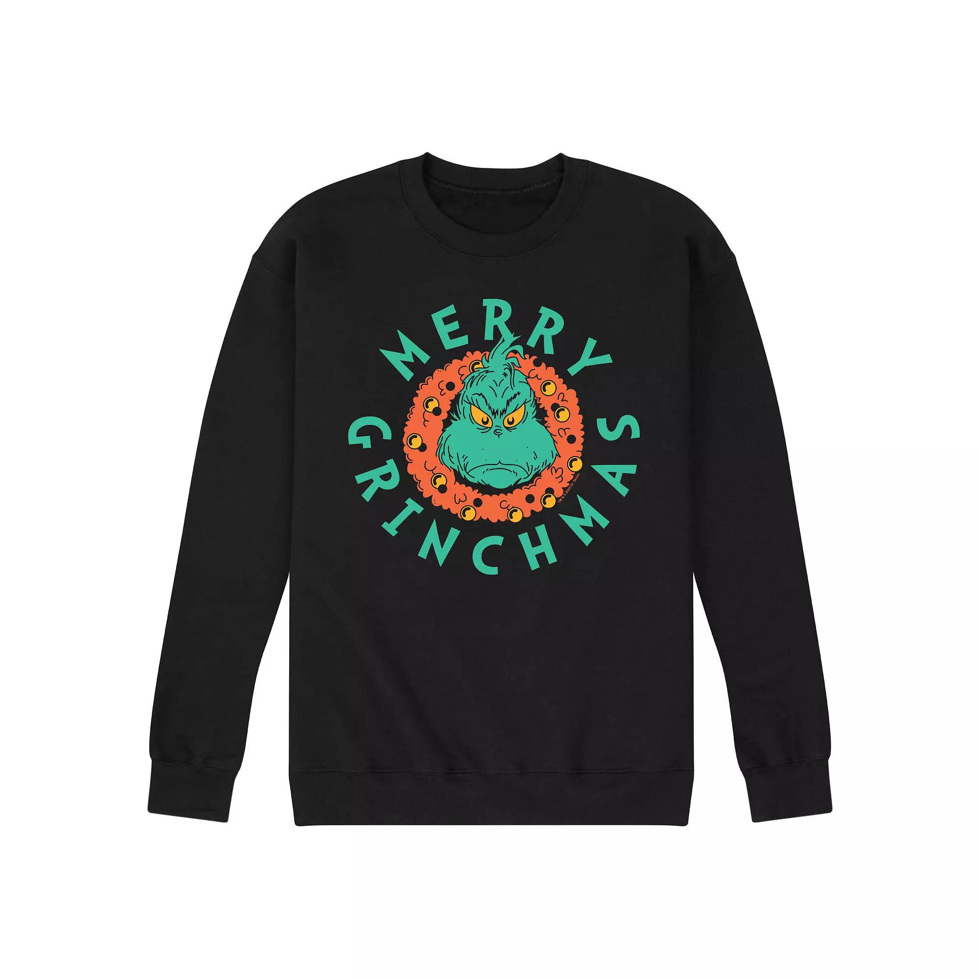 Men's Dr. Seuss The Grinch Merry Grinchmas Fleece Sweatshirt,  Product Image