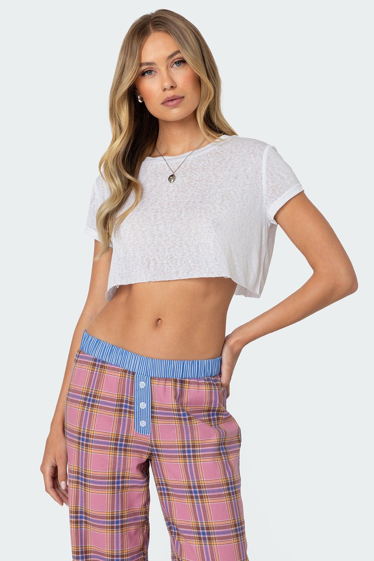 Plaid & Stripe Pants Product Image