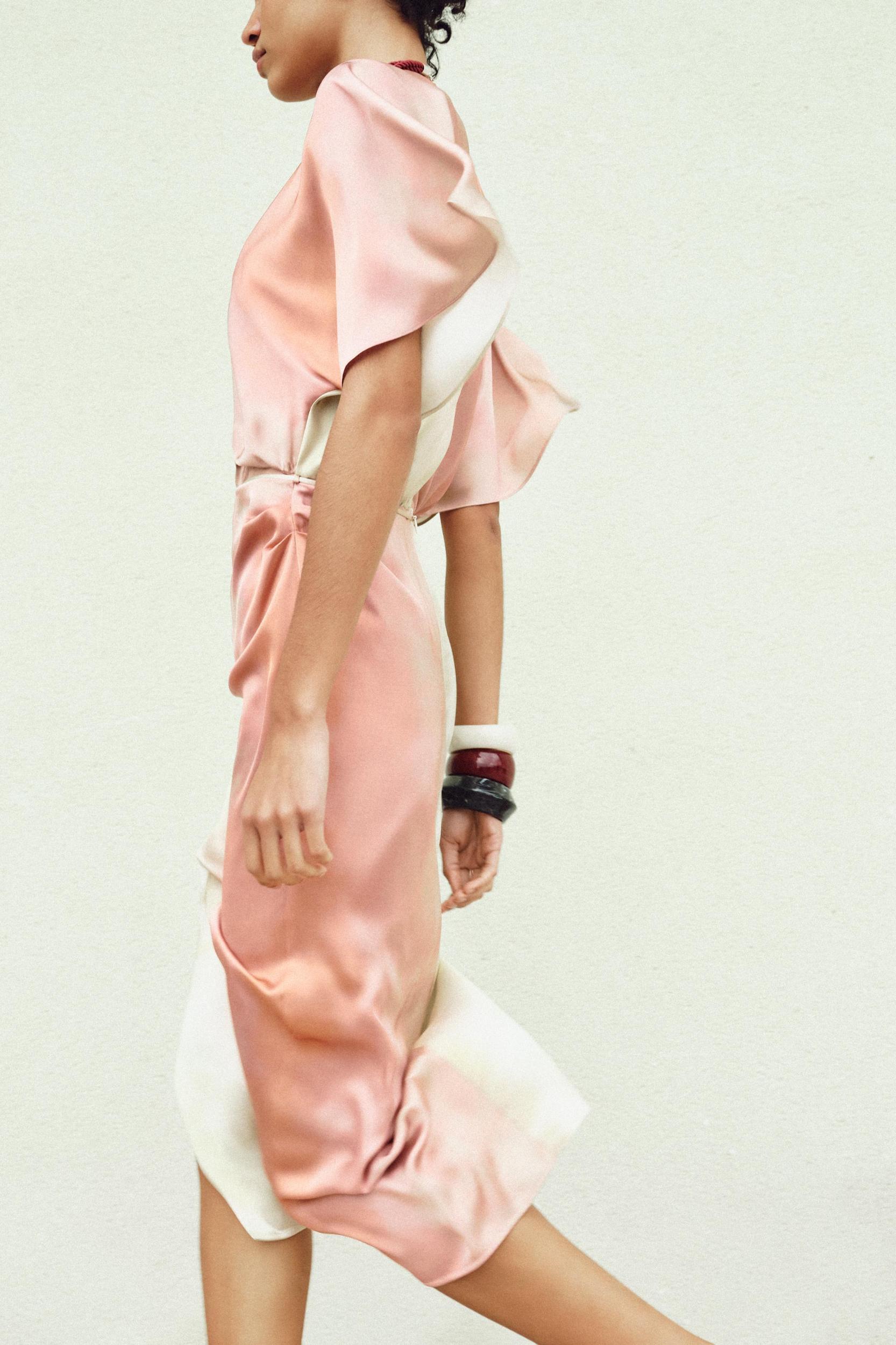 TIE DYE PRINT MIDI DRESS Product Image