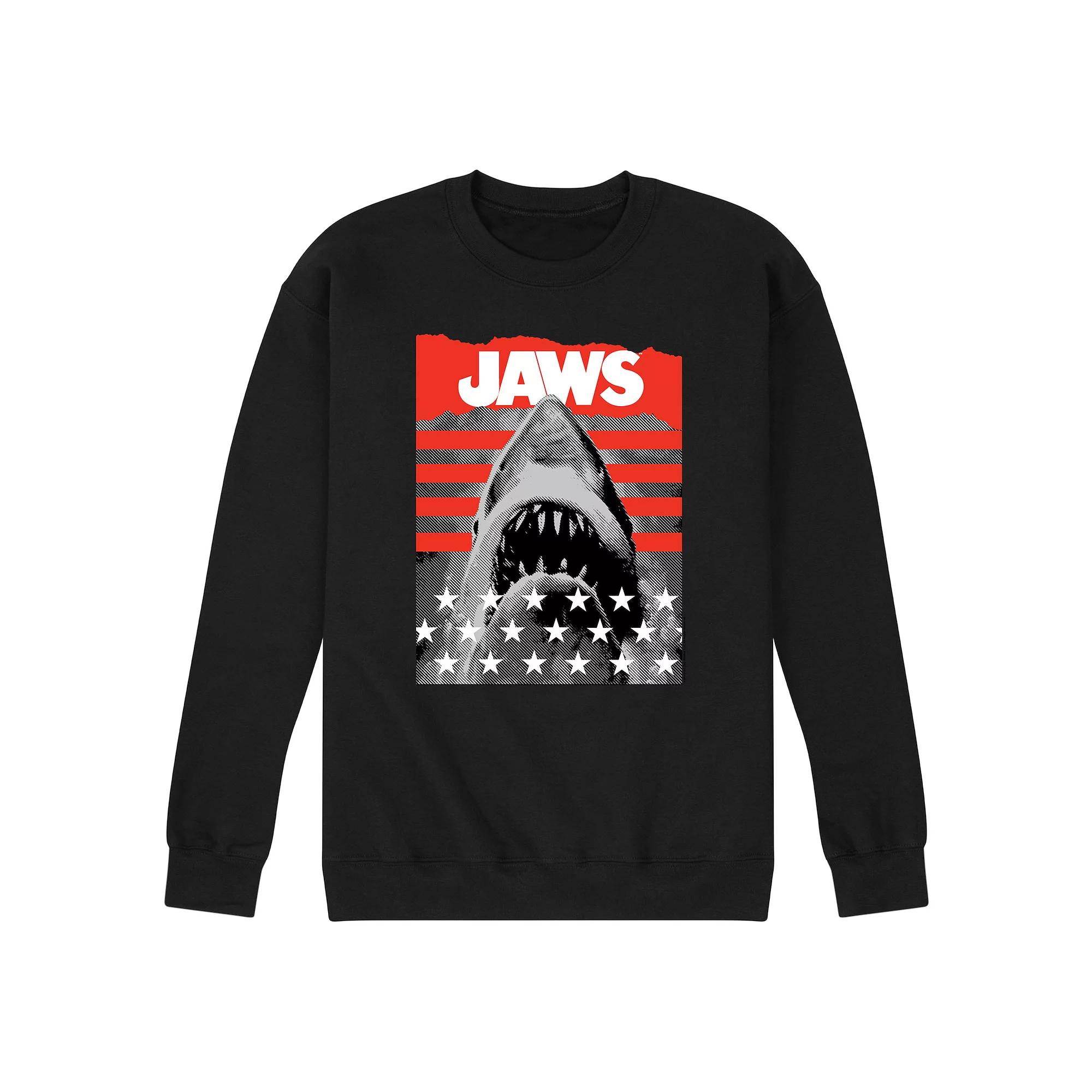 Men's Jaws Stripes And Stars Fleece Sweatshirt,  Product Image