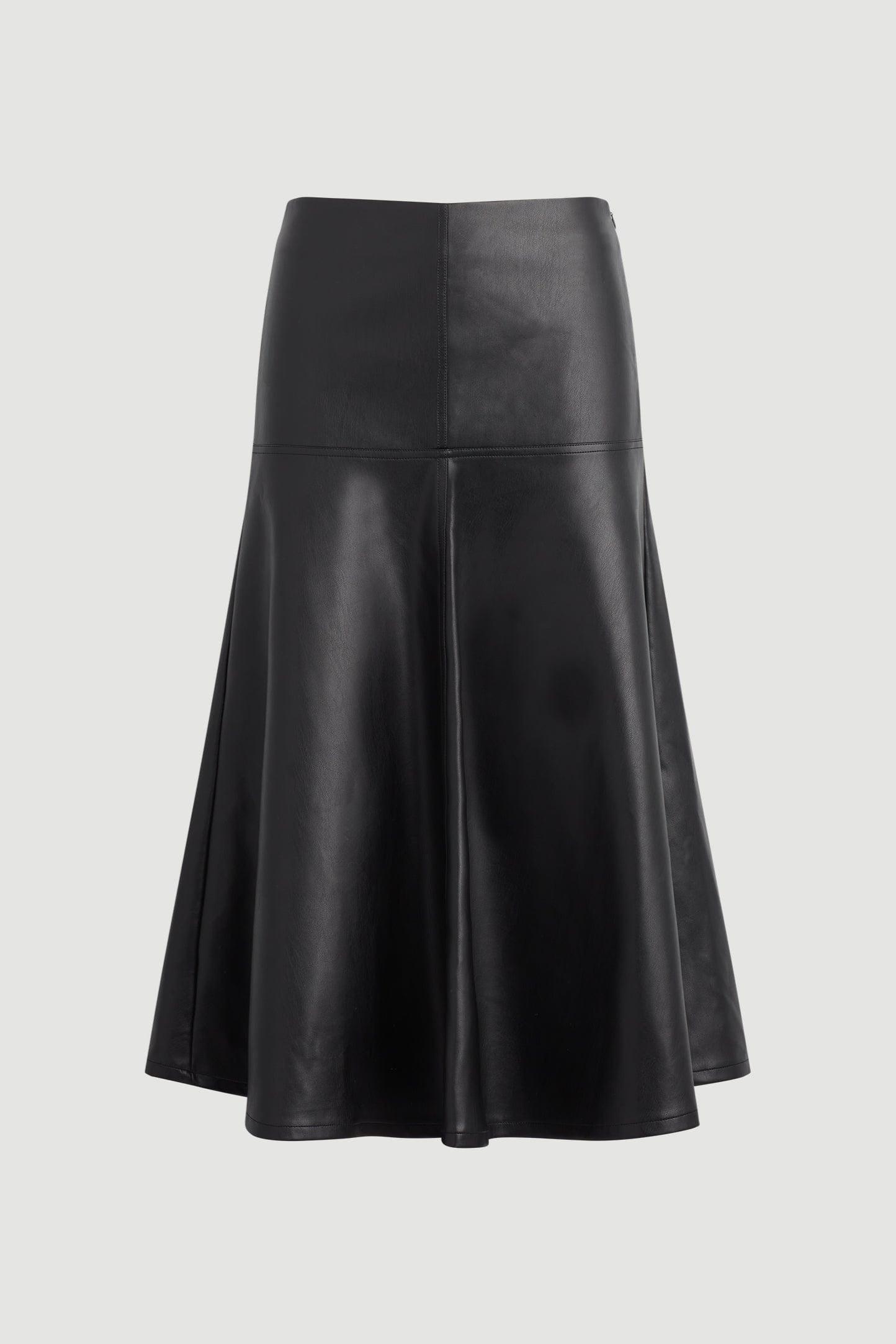 Harley A-Line Vegan Leather Skirt Product Image