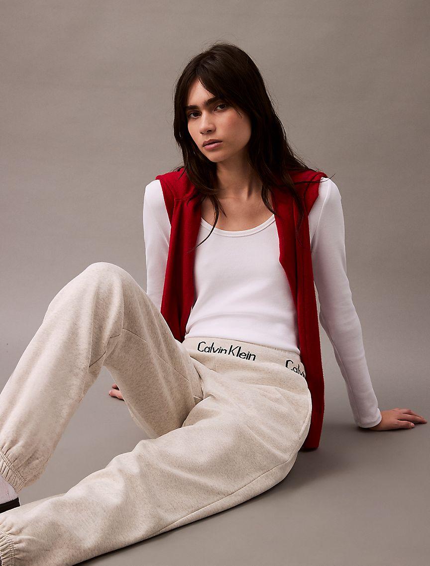 Logo Tape Fleece Joggers Product Image