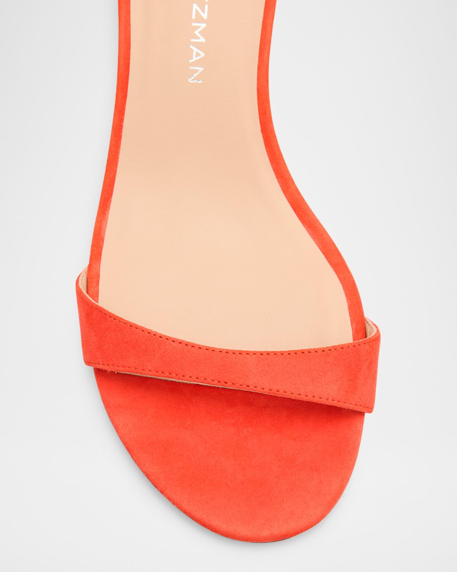 Nudist Suede Ankle-Strap Kitten Sandals Product Image