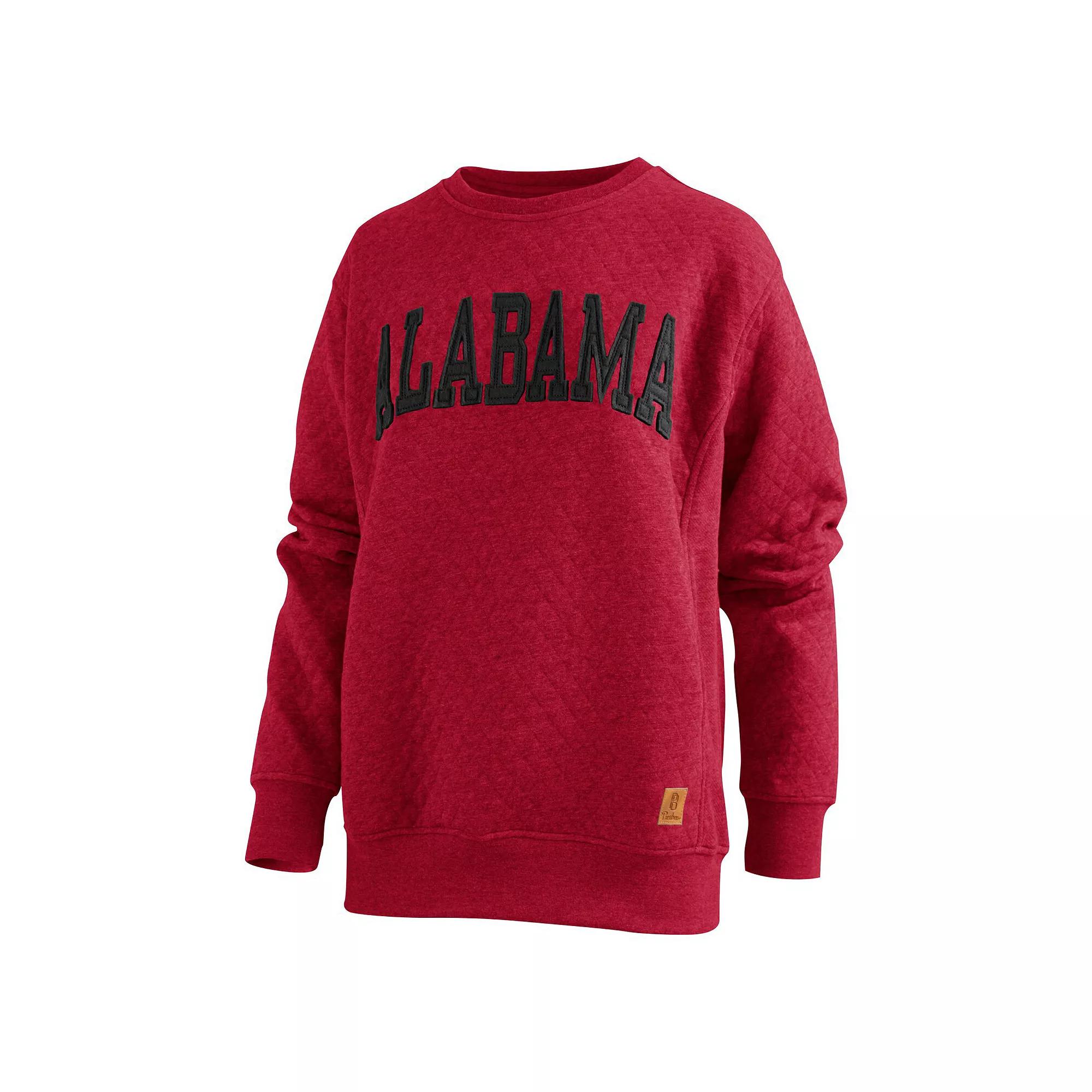 Women's Pressbox Crimson Alabama Crimson Tide Moose Quilted Pullover Sweatshirt,  Product Image