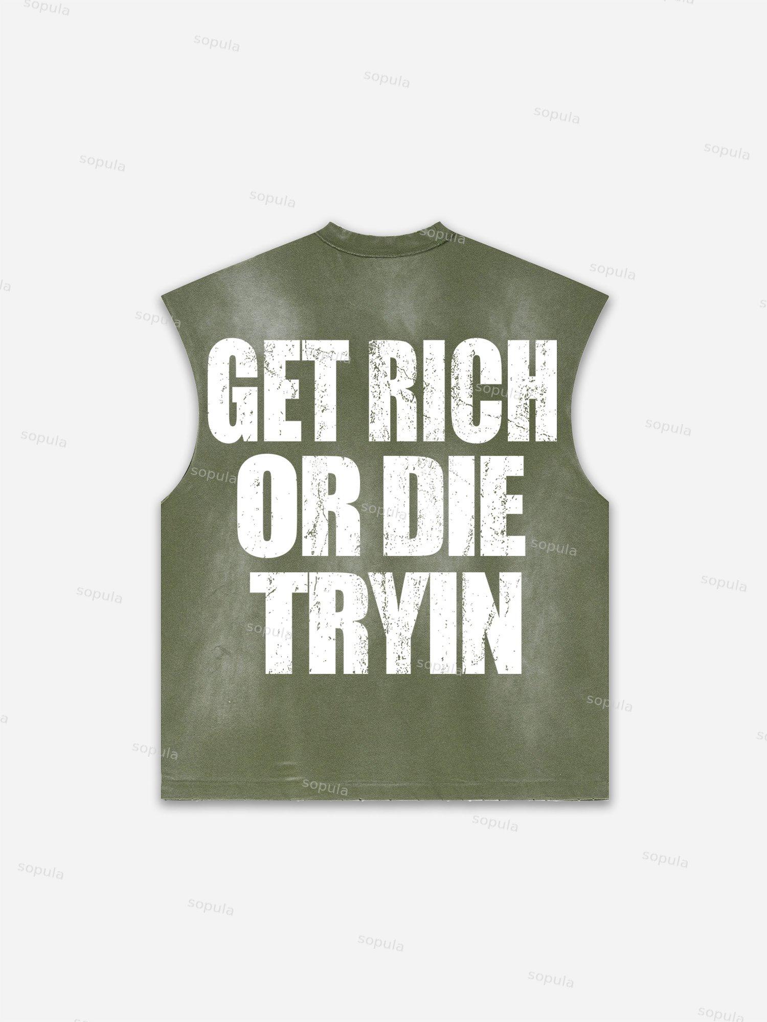 Sopula Men's Fly By Choice X Spacestation Graphic Print Distressed Tank Tops Sleeveless Shirts Product Image