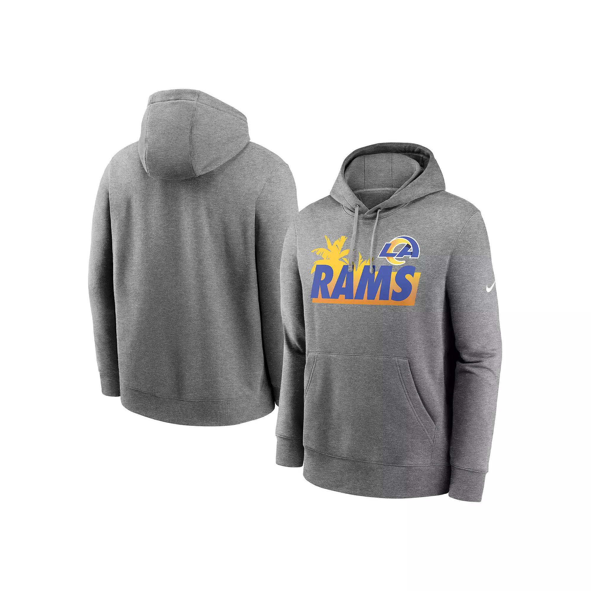 Men's Nike Heathered Gray Los Angeles Rams Local Pullover Hoodie,  Product Image