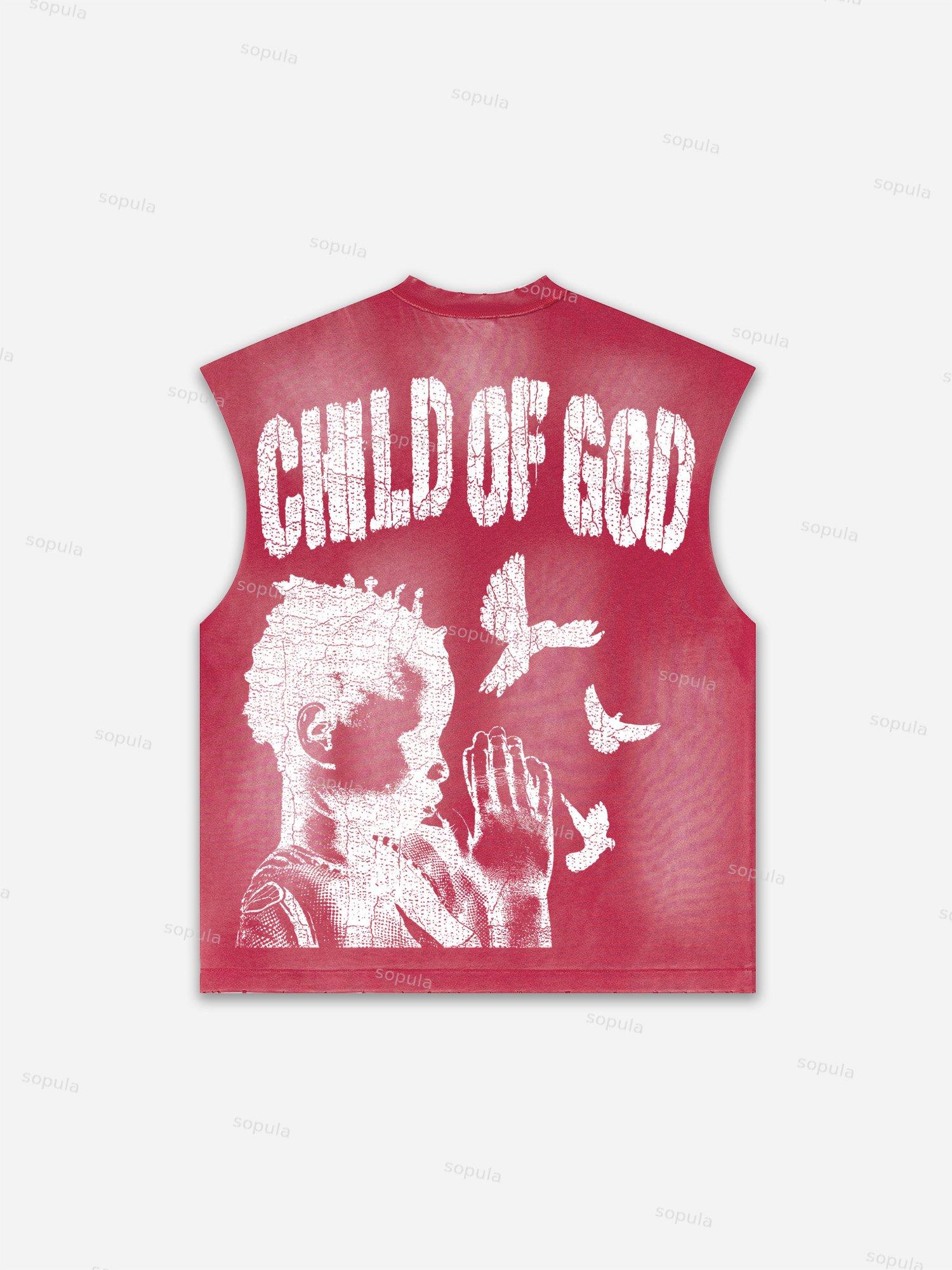 Basketball Dreams Boys Print Distressed Tank Top Product Image