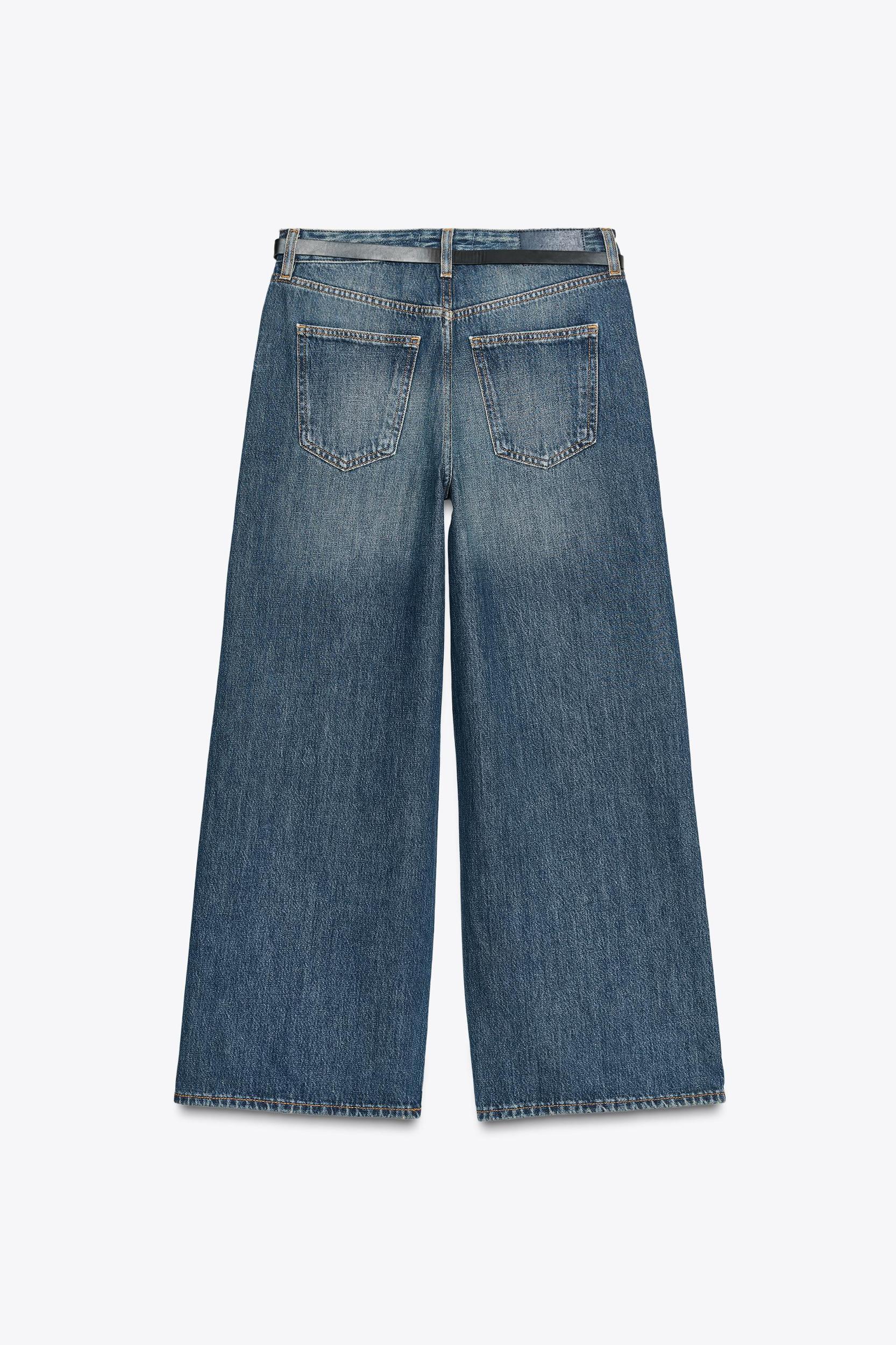 Z1975 HIGH-WAISTED CULOTTE JEANS WITH BELT Product Image