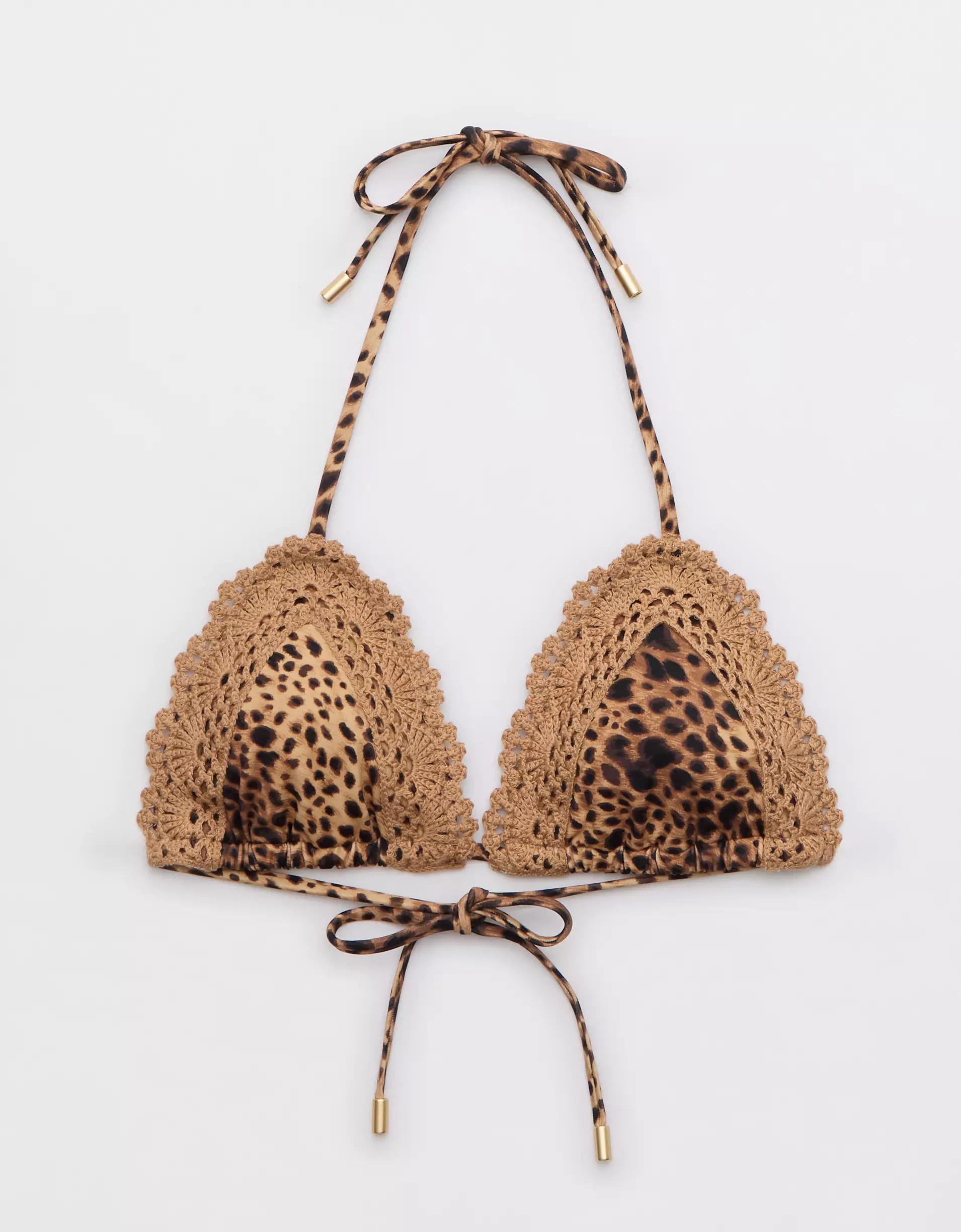 Aerie The Sun-Lover Crochet Trim Bikini Top Product Image