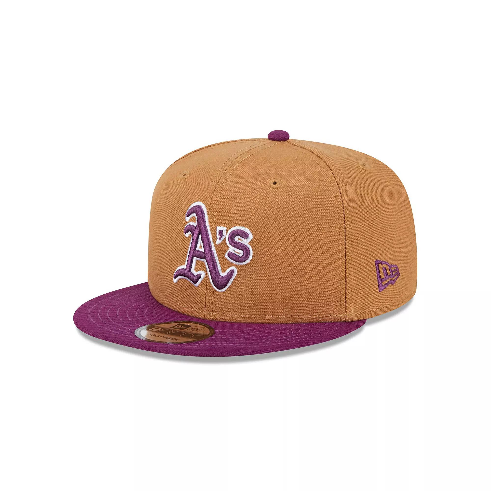Men's New Era Brown/Purple Oakland Athletics Color Pack Two-Tone 9FIFTY Snapback Hat Product Image