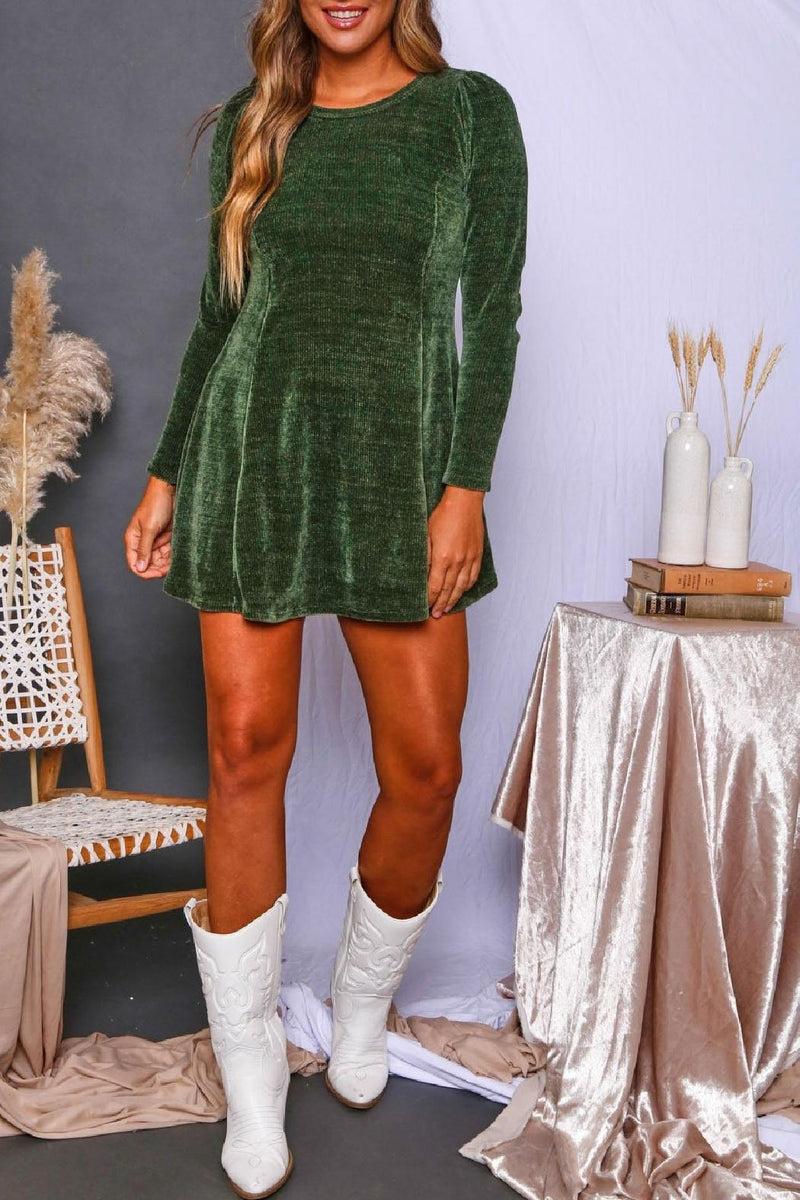 Ribbed Skater Dress Product Image