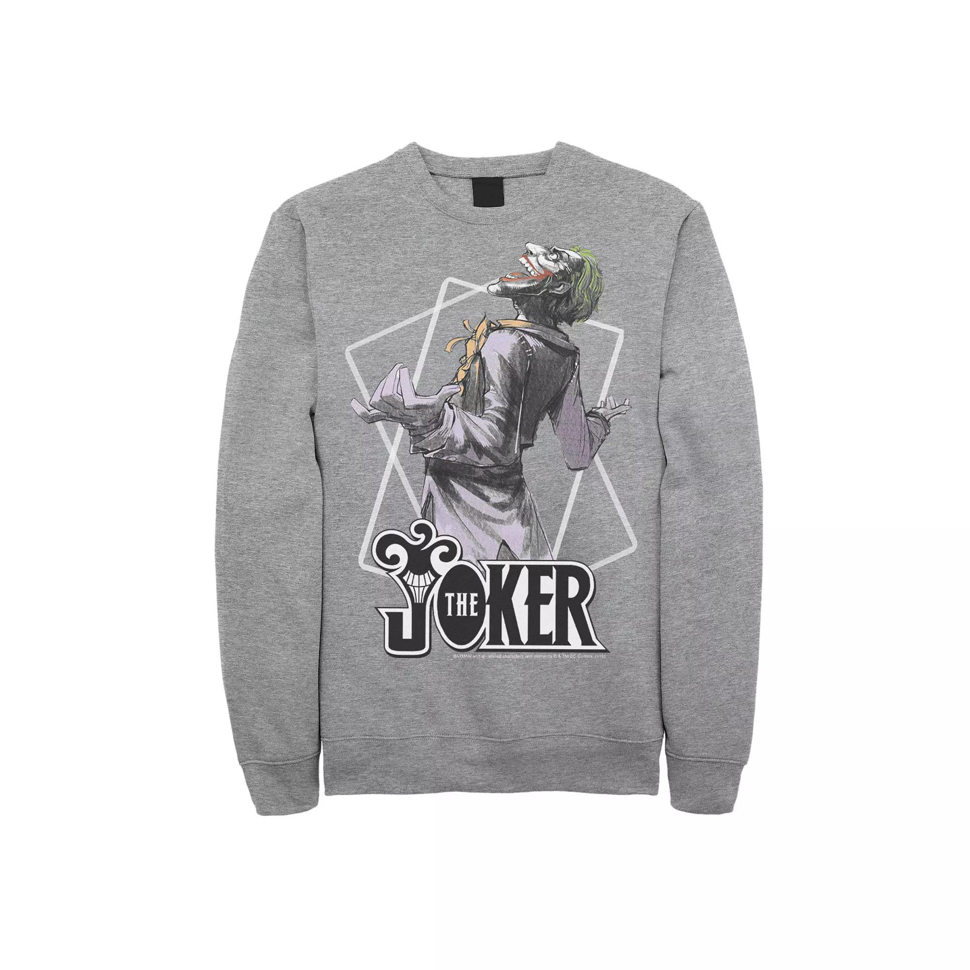 Men's DC Comics The Joker Laughing Maniac Portrait Sweatshirt,  Product Image
