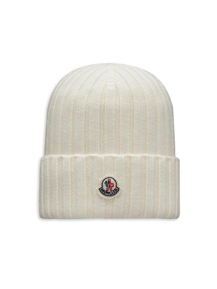 Ribbed Wool Beanie with Logo Patch Product Image