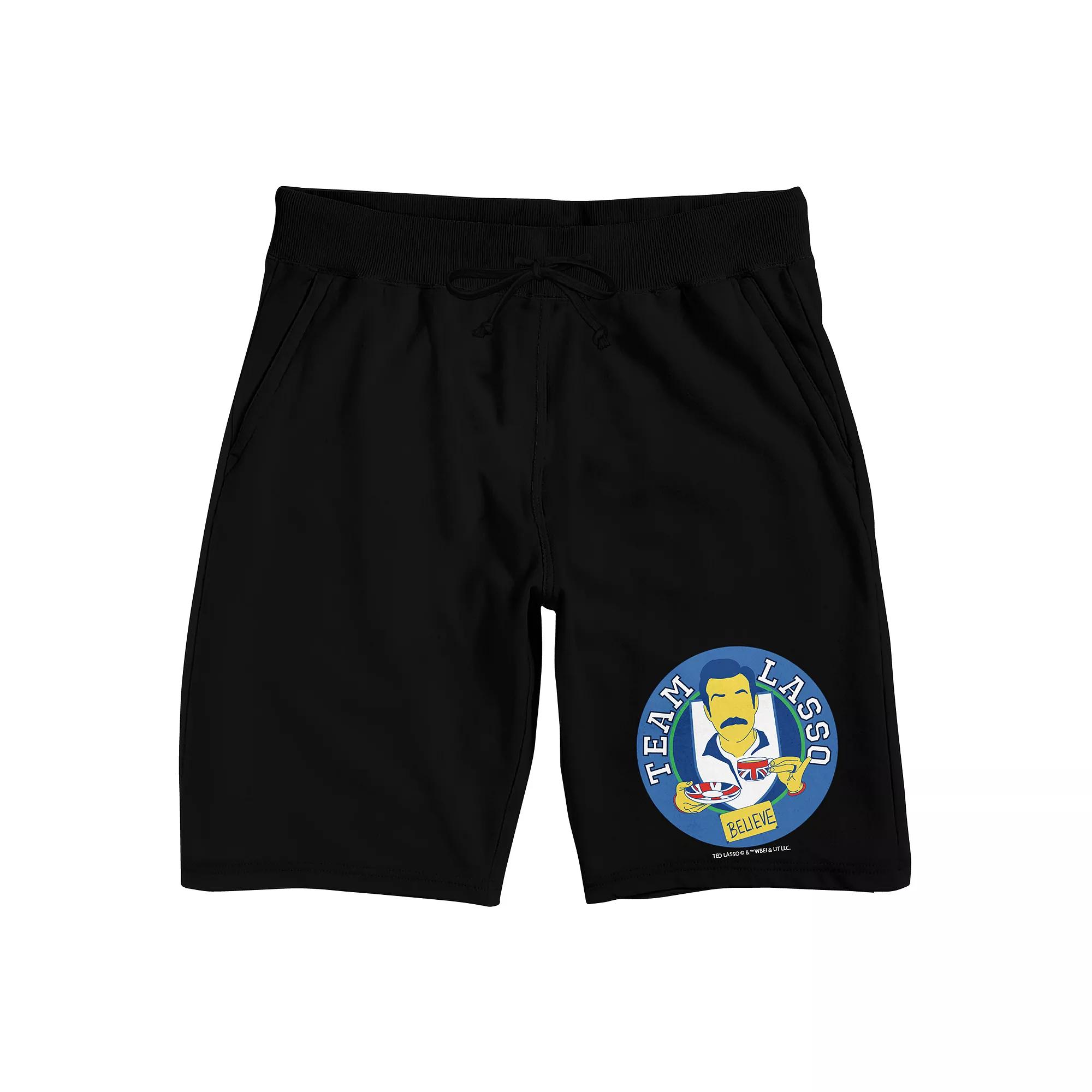 Men's Ted Lasso Team Lasso Pajama Shorts, Size: XXL, Black Product Image