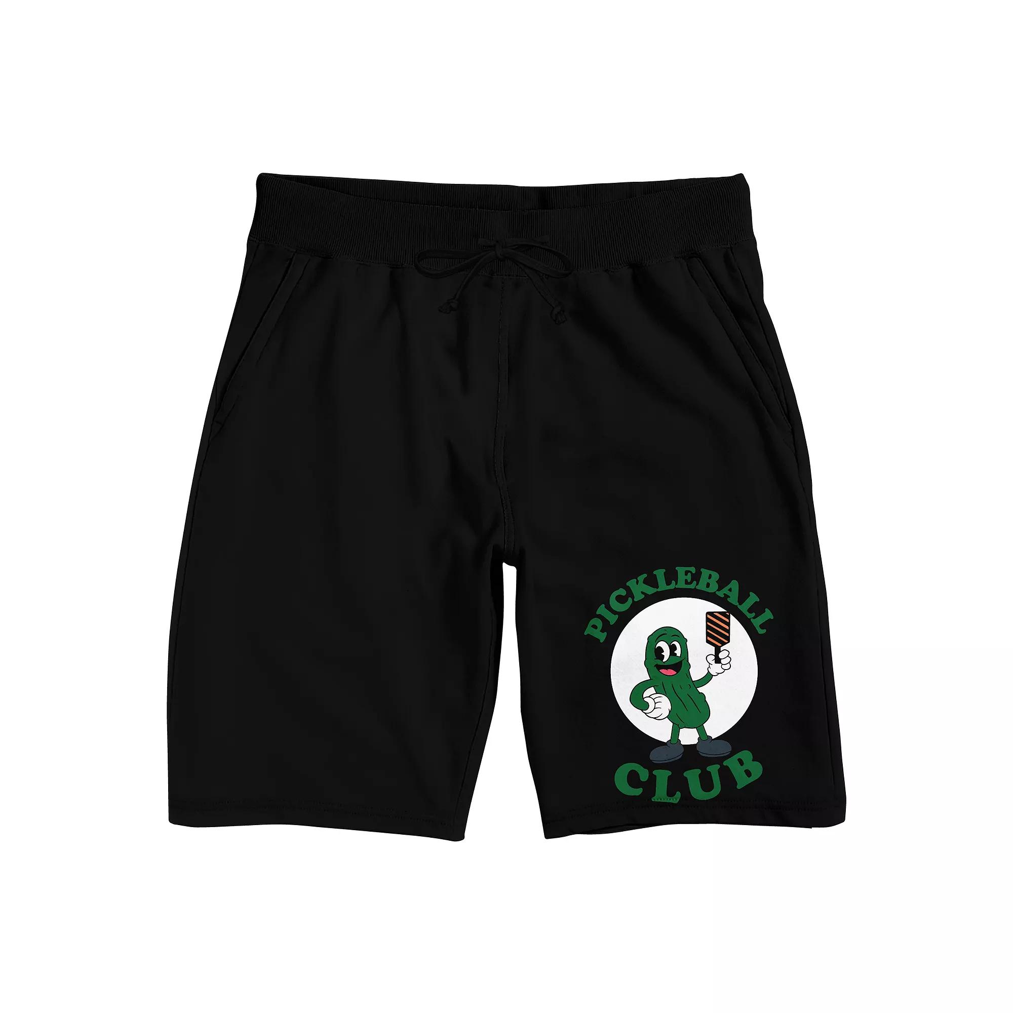 Men's Pickleball Club Pickle Character Pajama Shorts,  Product Image
