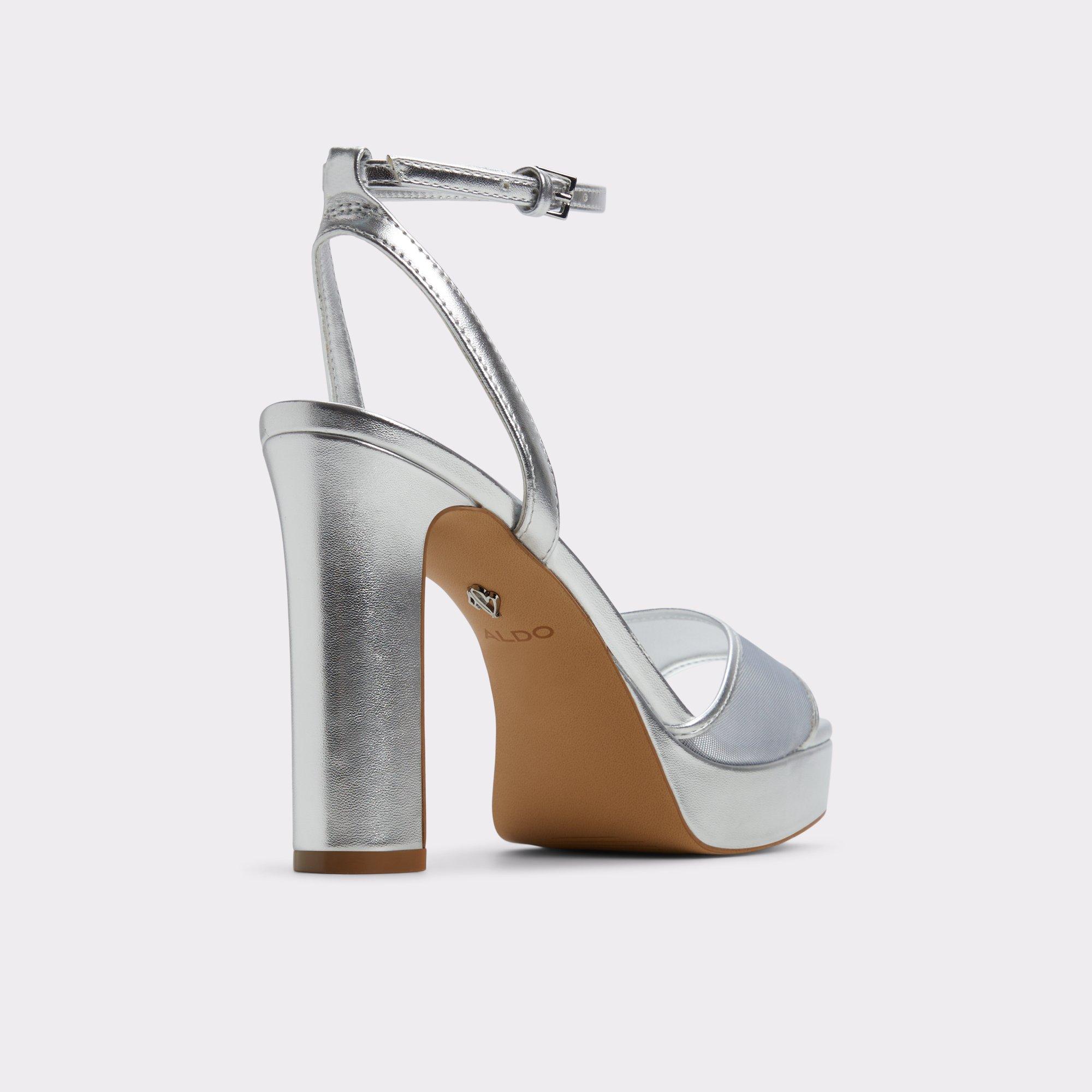 ALDO Chicglimmer - Women's Platform Sandal Sandals - Silver, Size 7.5 Product Image