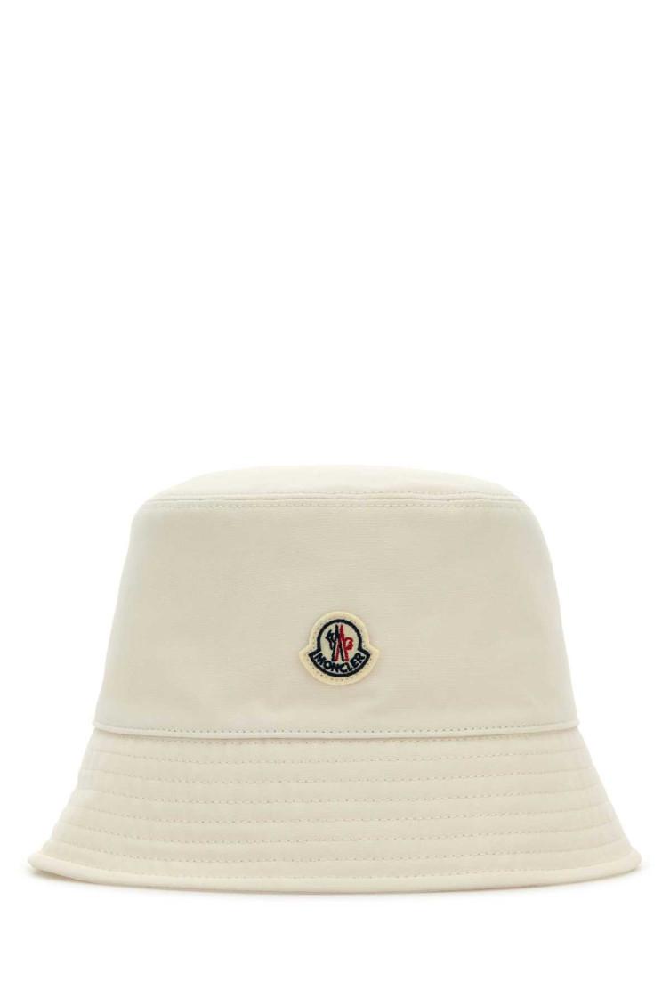 MONCLER Women Ivory Polyester Blend Bucket Hat In White Product Image