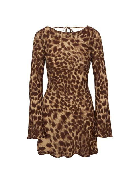 Halo Bias Mini Dress Leopard Product Image