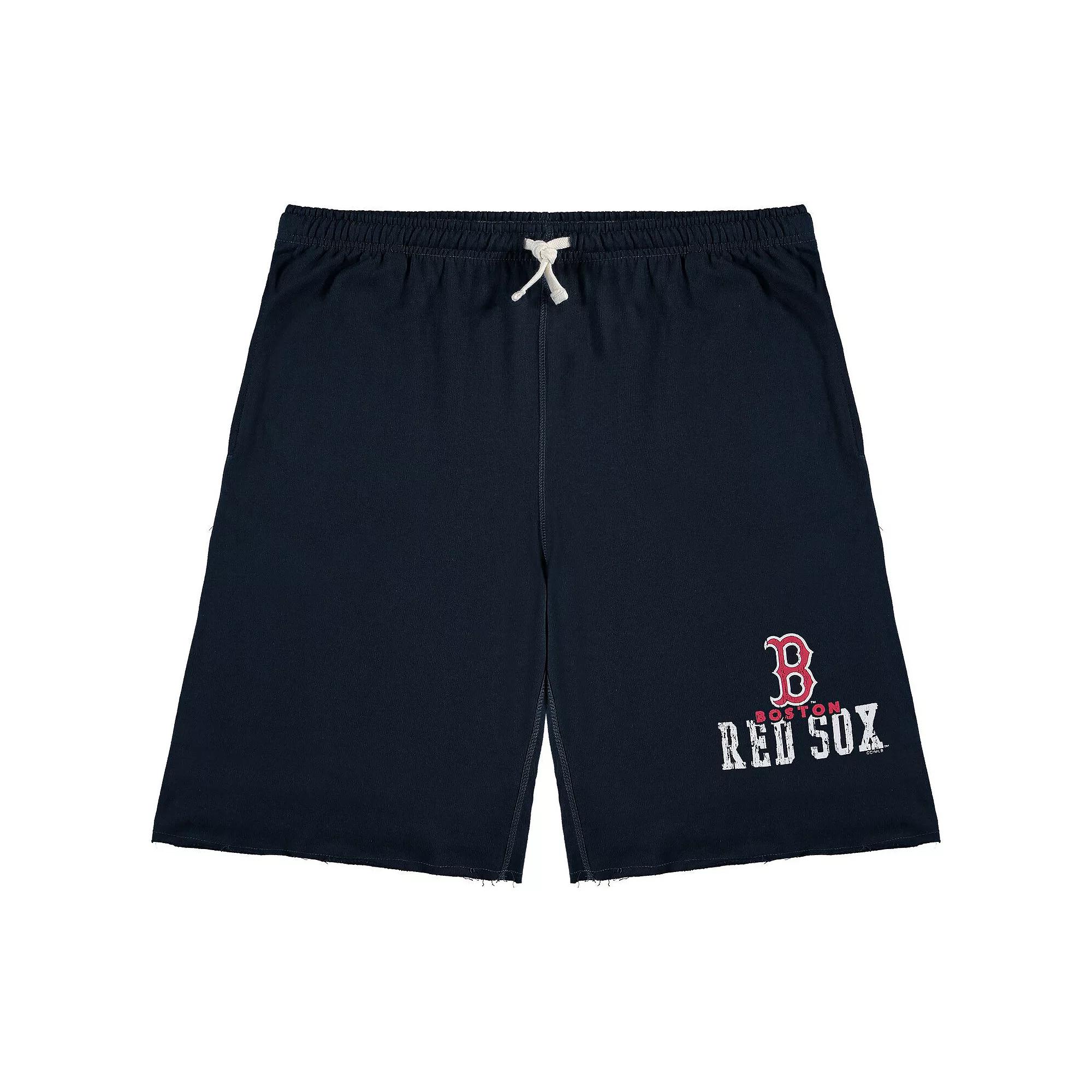 Men's Navy Boston Red Sox Big & Tall French Terry Shorts,  Product Image