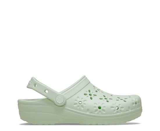 Crocs Womens Classic Floral Cut Out Clog Product Image