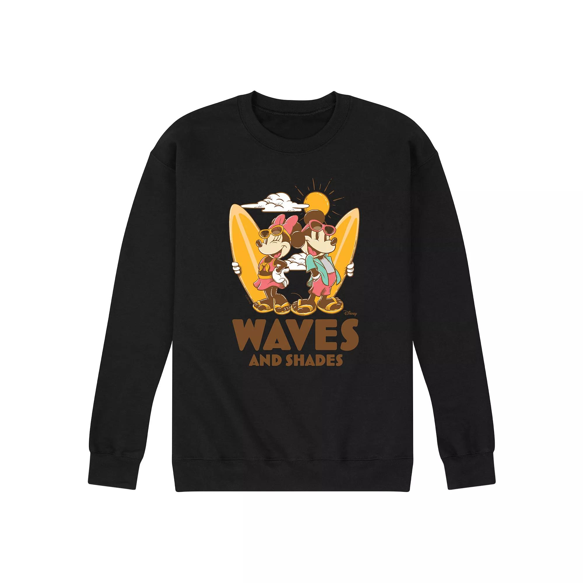 Disney's Mickey & Minnie Mouse Men's Waves And Shades Fleece Sweatshirt,  Product Image