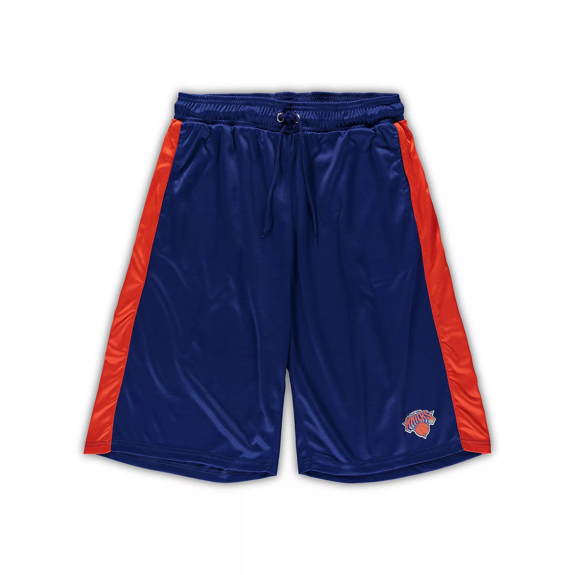 Men's Fanatics Branded Blue/Orange New York Knicks Big & Tall Performance Shorts, Size: XLT Product Image