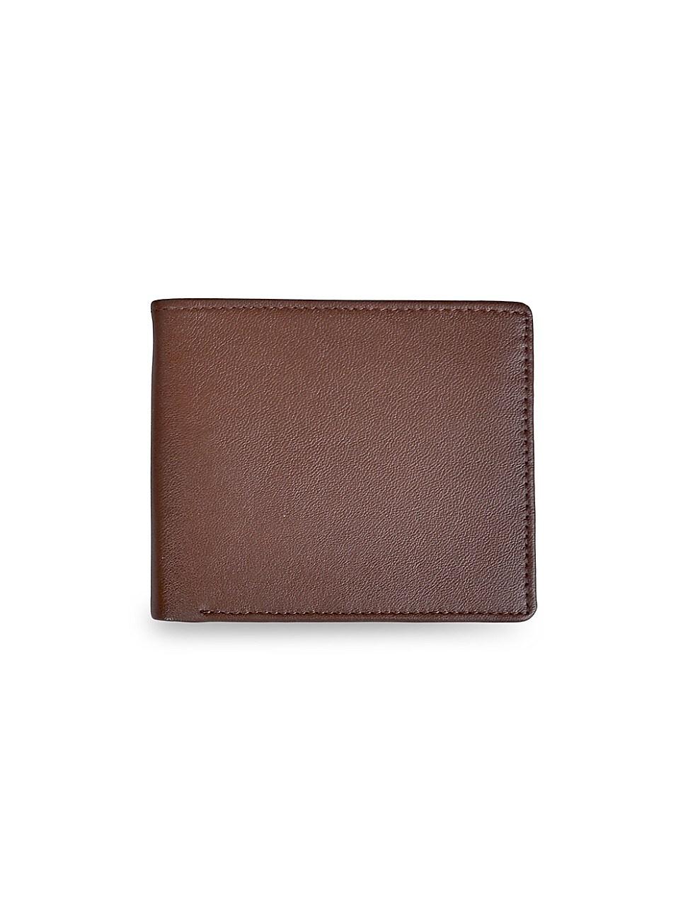 RFID-Blocking Slim Bi-Fold Leather Wallet Product Image