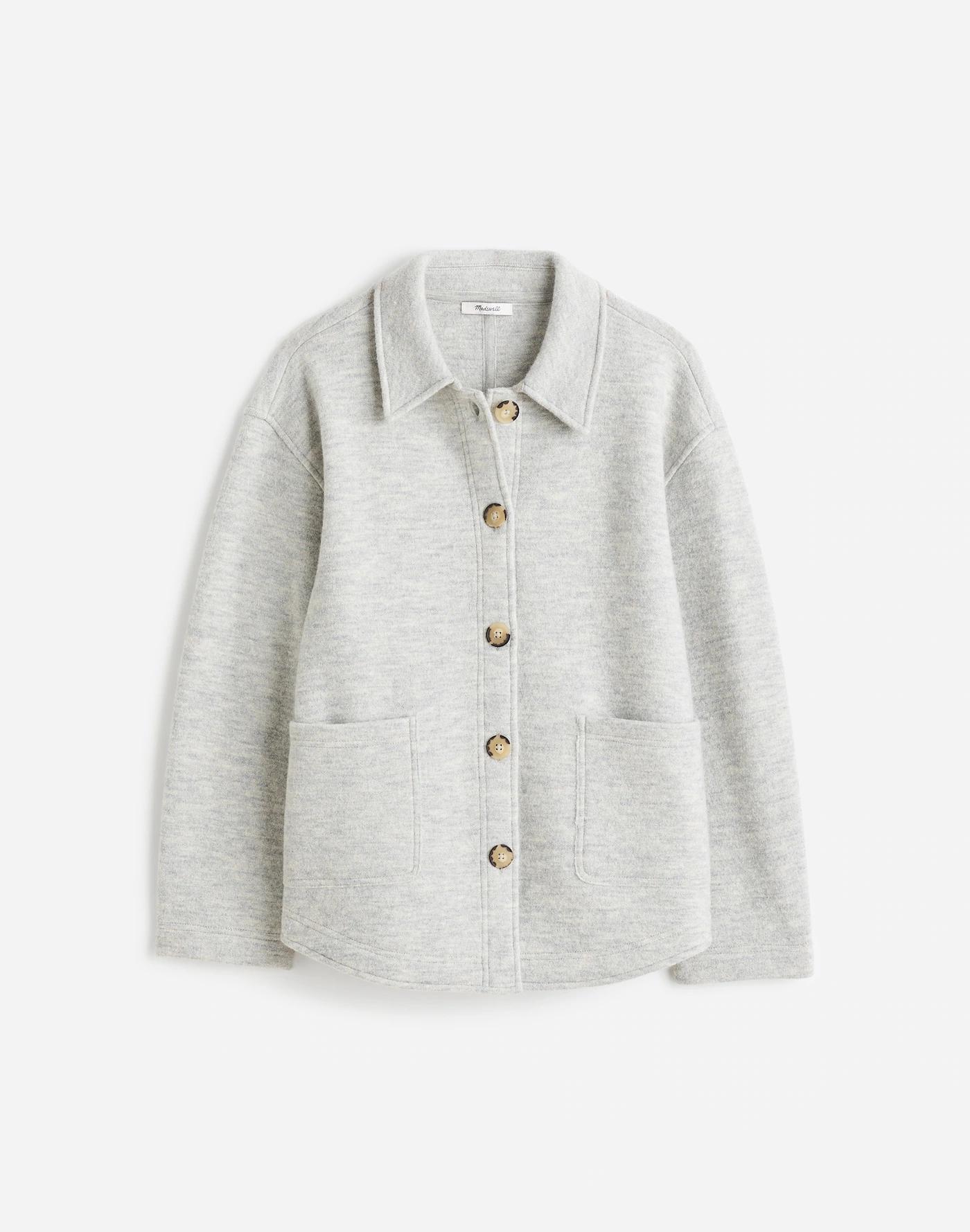 Boiled Wool Sweater Shirt Jacket Product Image