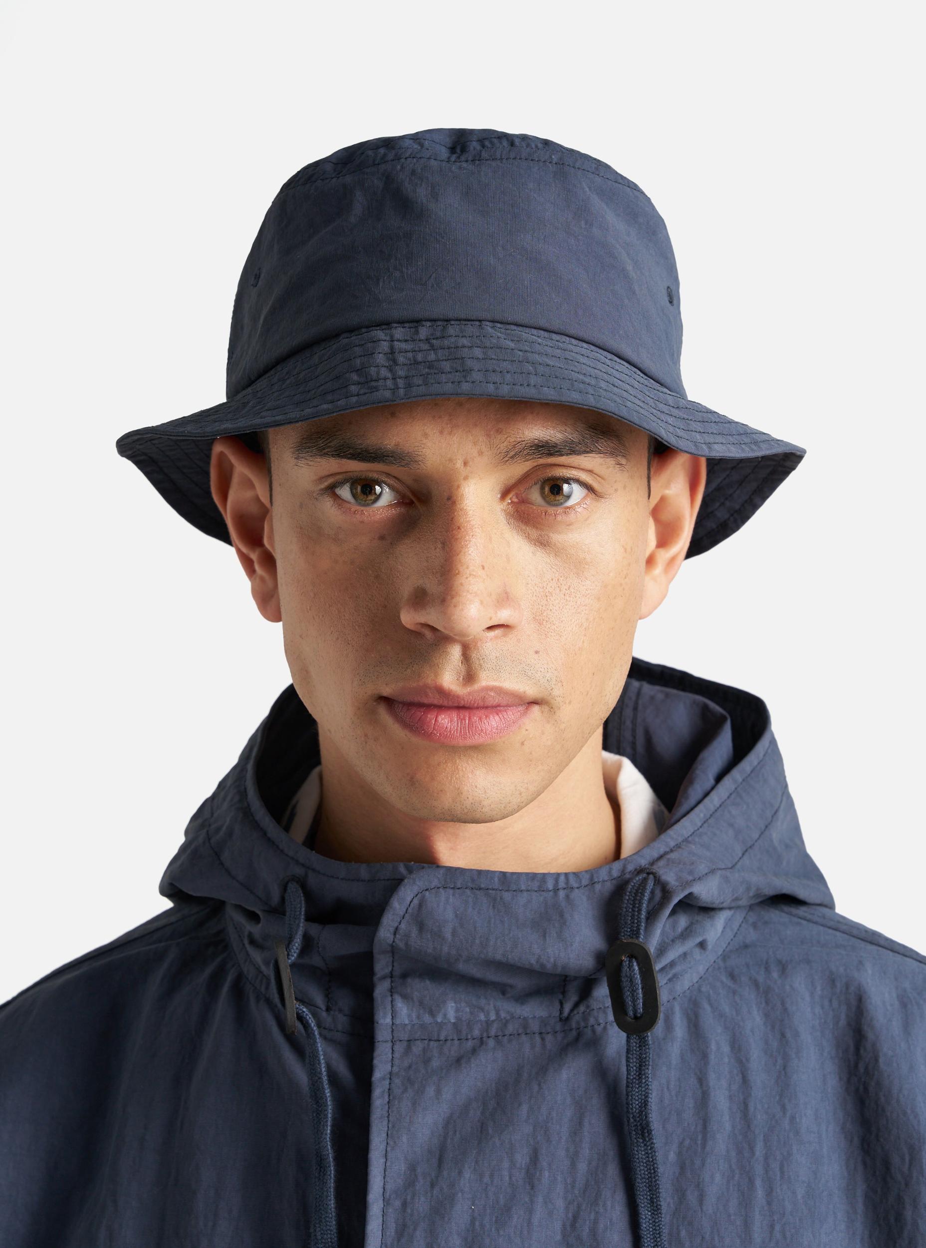 Universal Works Beach Hat in Navy Recycled Splash Nylon Product Image