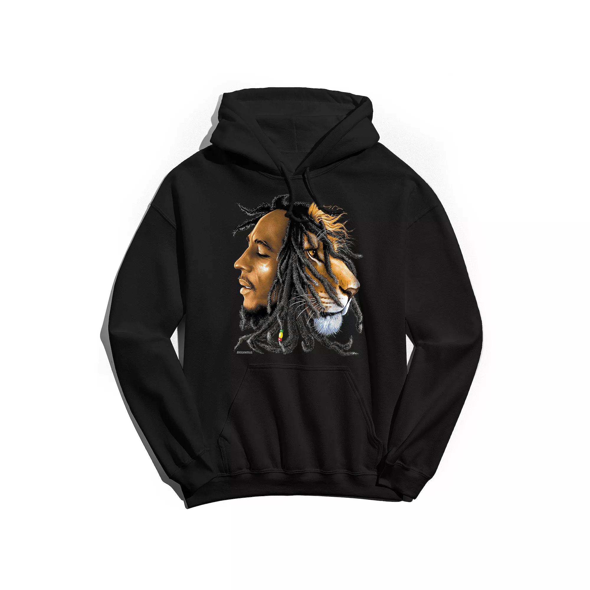 Men's Bob Marley Zion Profile Hoodie, Size: XL, Black Product Image