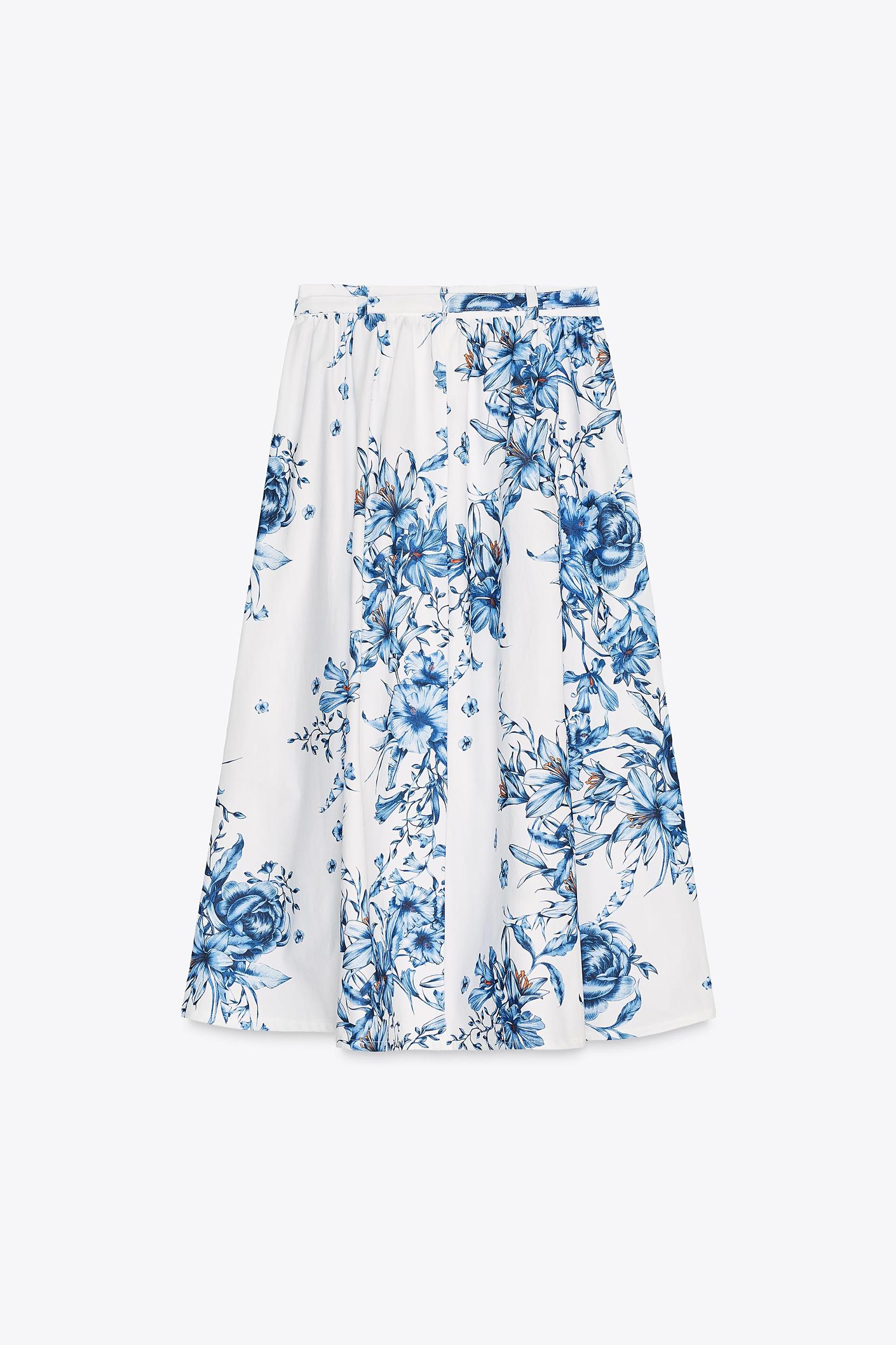 FLORAL PRINT MAXI SKIRT Product Image