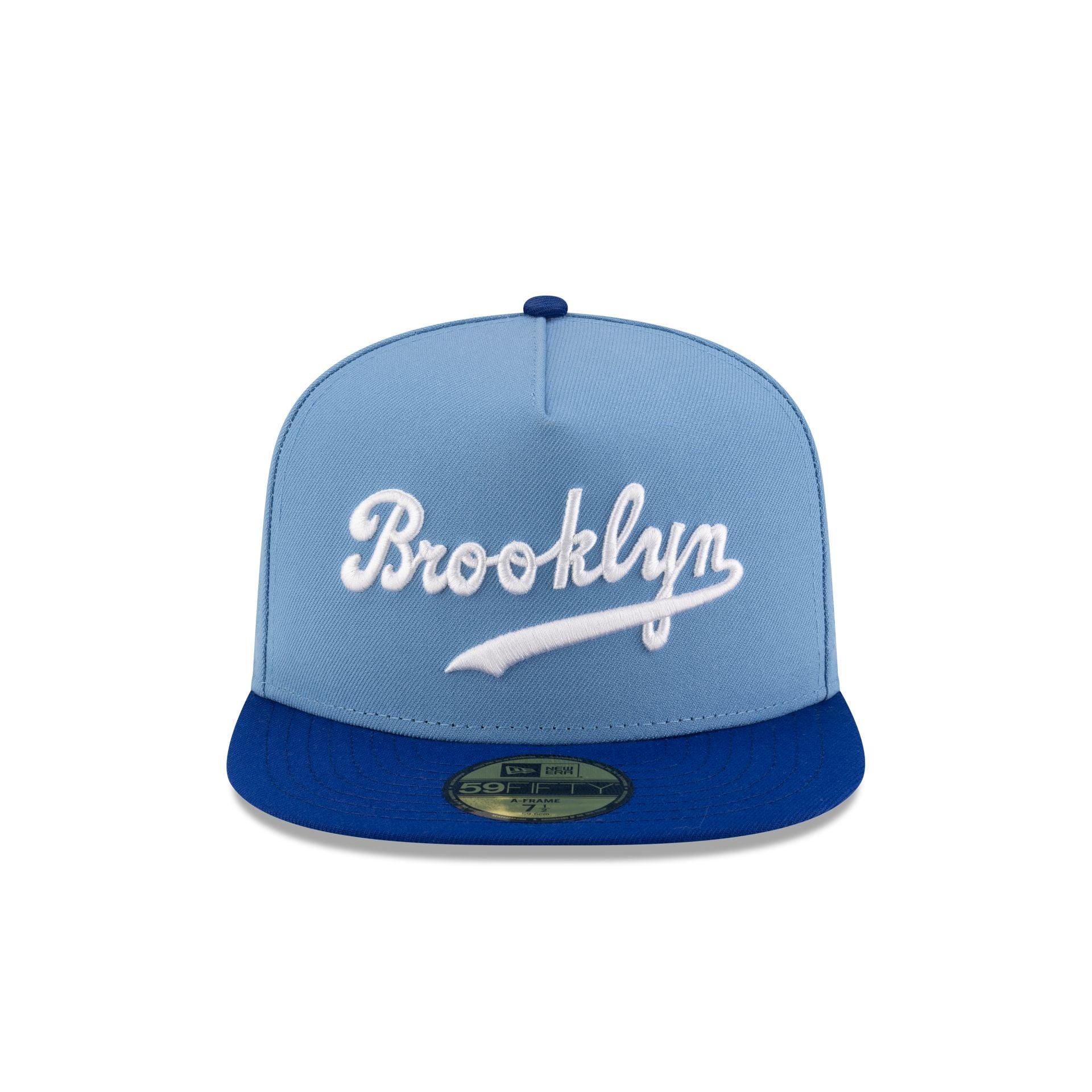 Just Caps Sky Blue Brooklyn Dodgers 59FIFTY A-Frame Fitted Hat Male Product Image
