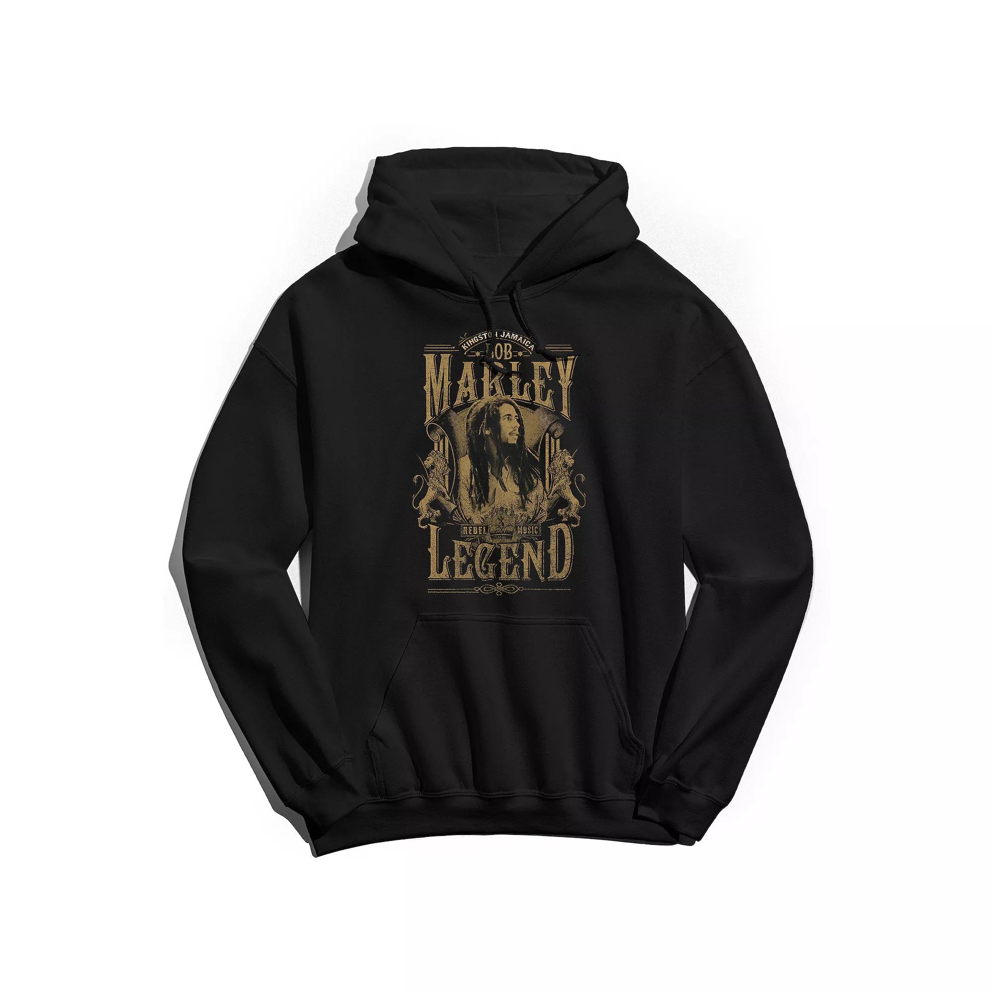 Men's Bob Marley Rebel Legend Hoodie, Size: XXL, Black Product Image