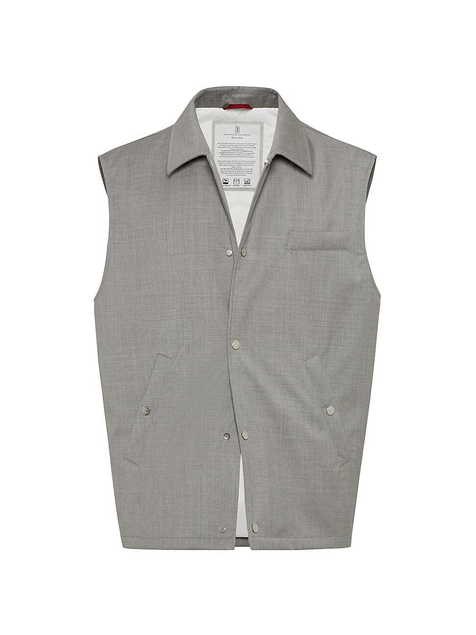 Mens Vest with Thermore Padding and Shirt Style Collar Product Image