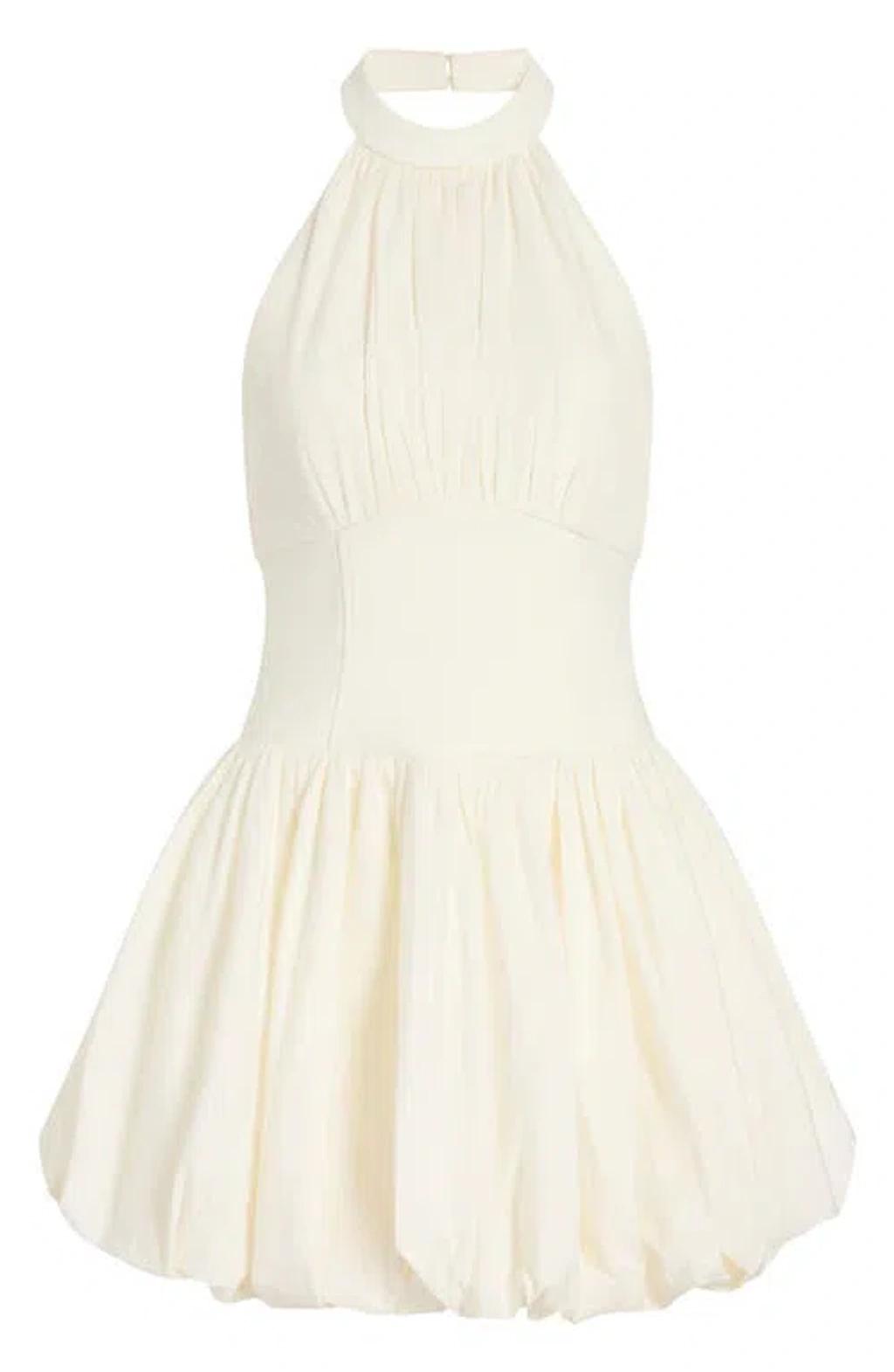 CINQ À SEPT Macia Halter Bow Dress In Neutral Product Image