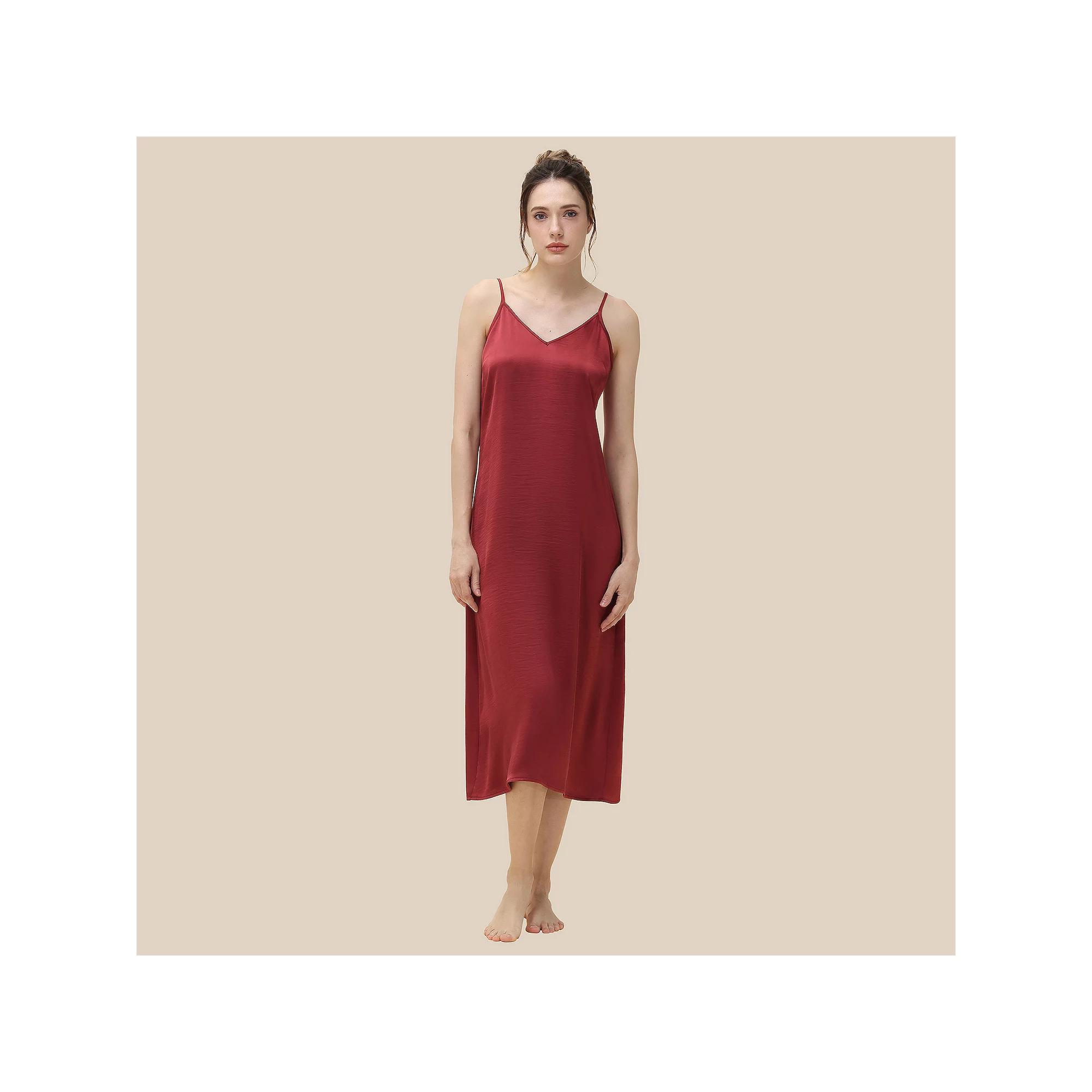 Women's Adyson Parker Satin Chemise, Girl's, Size: Small, Red Red Product Image