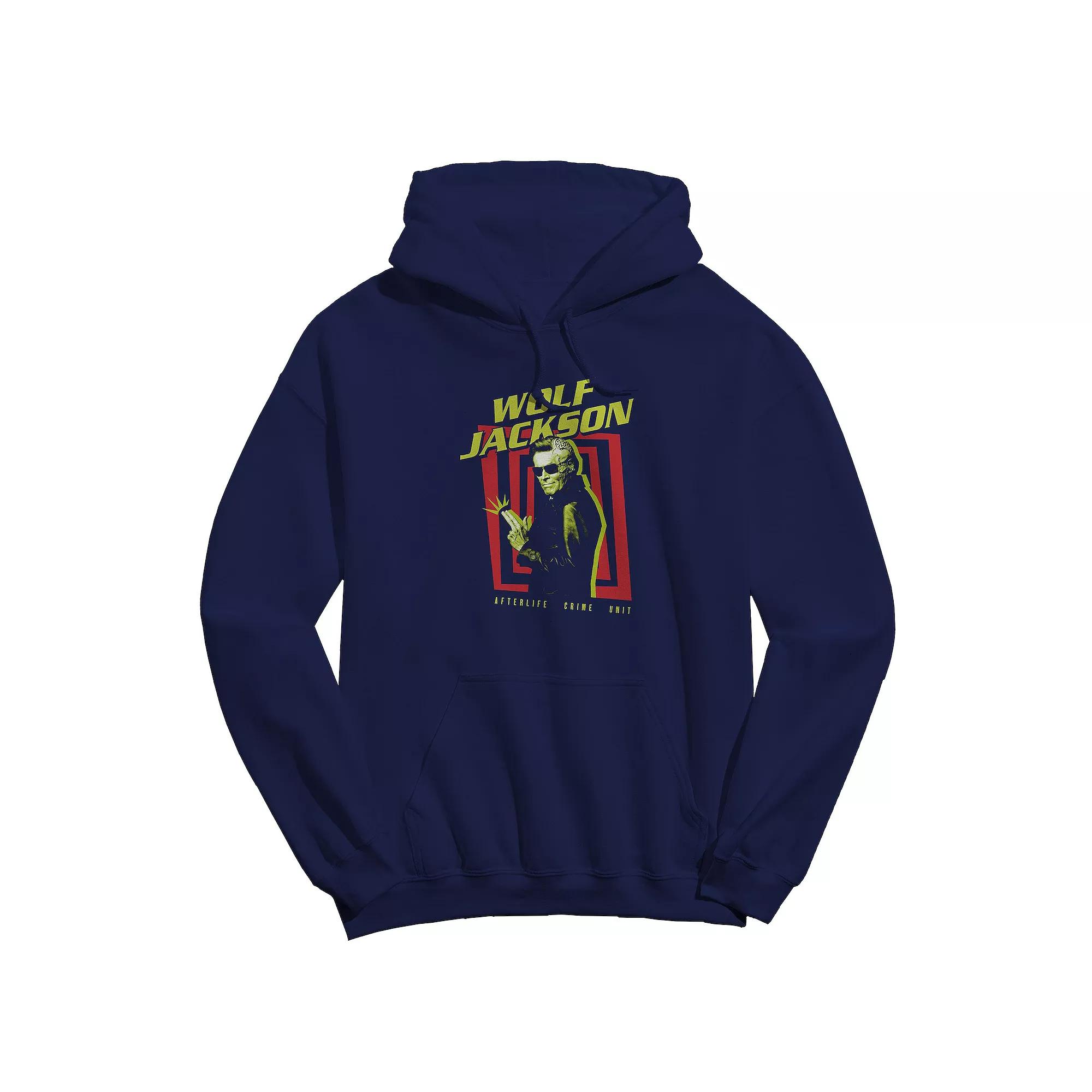 Men's Wolf Jackson Beetlejuice Graphic Crew Fleece Hoodie, Women's, Size: Small, Black Product Image