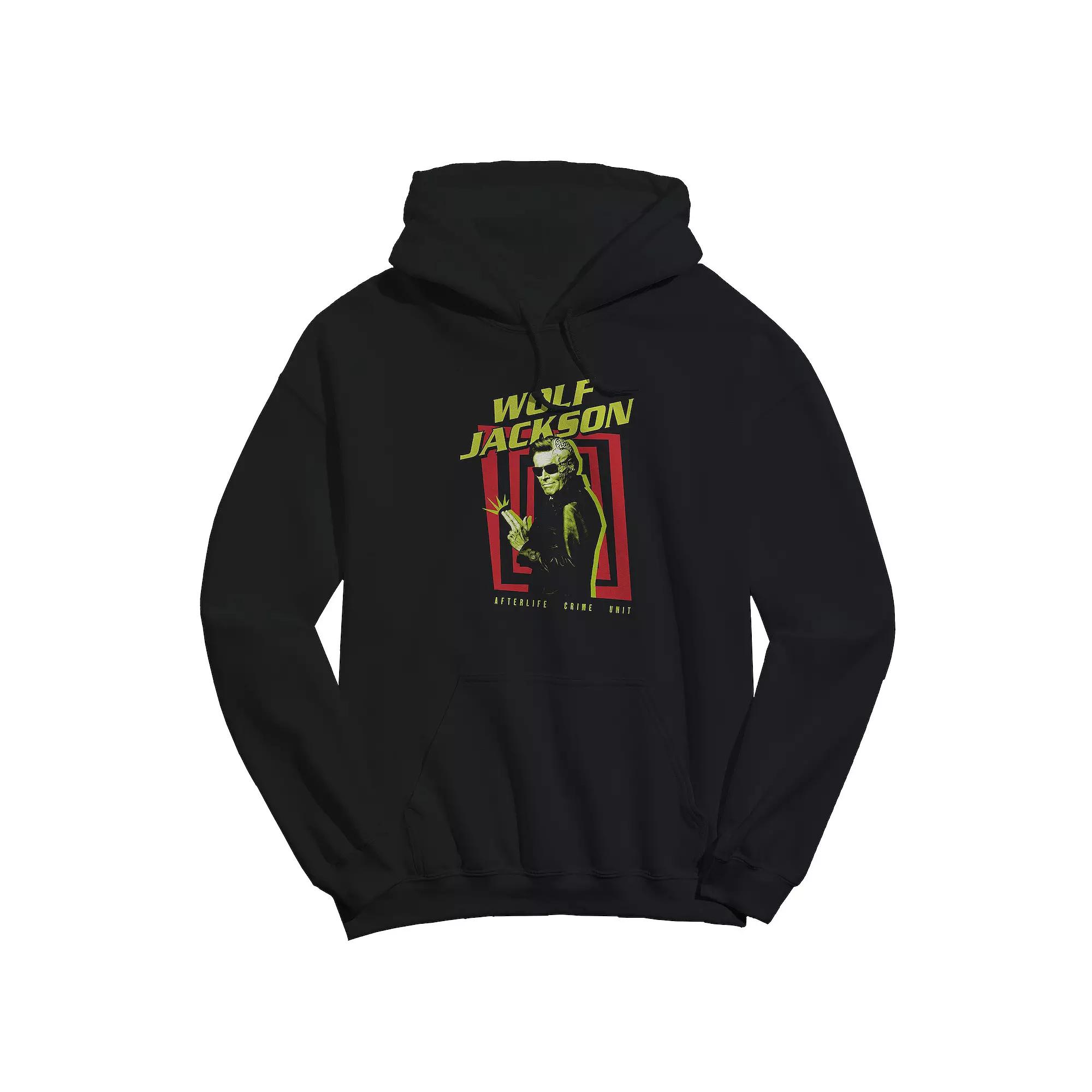 Men's Wolf Jackson Beetlejuice Graphic Crew Fleece Hoodie, Women's, Size: Small, Black Product Image