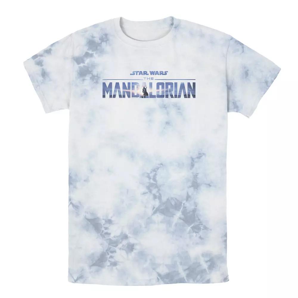 Men's Star Wars The Mandalorian Season 2 Logo Tee, Boy's, Size: Medium, White Blue Product Image
